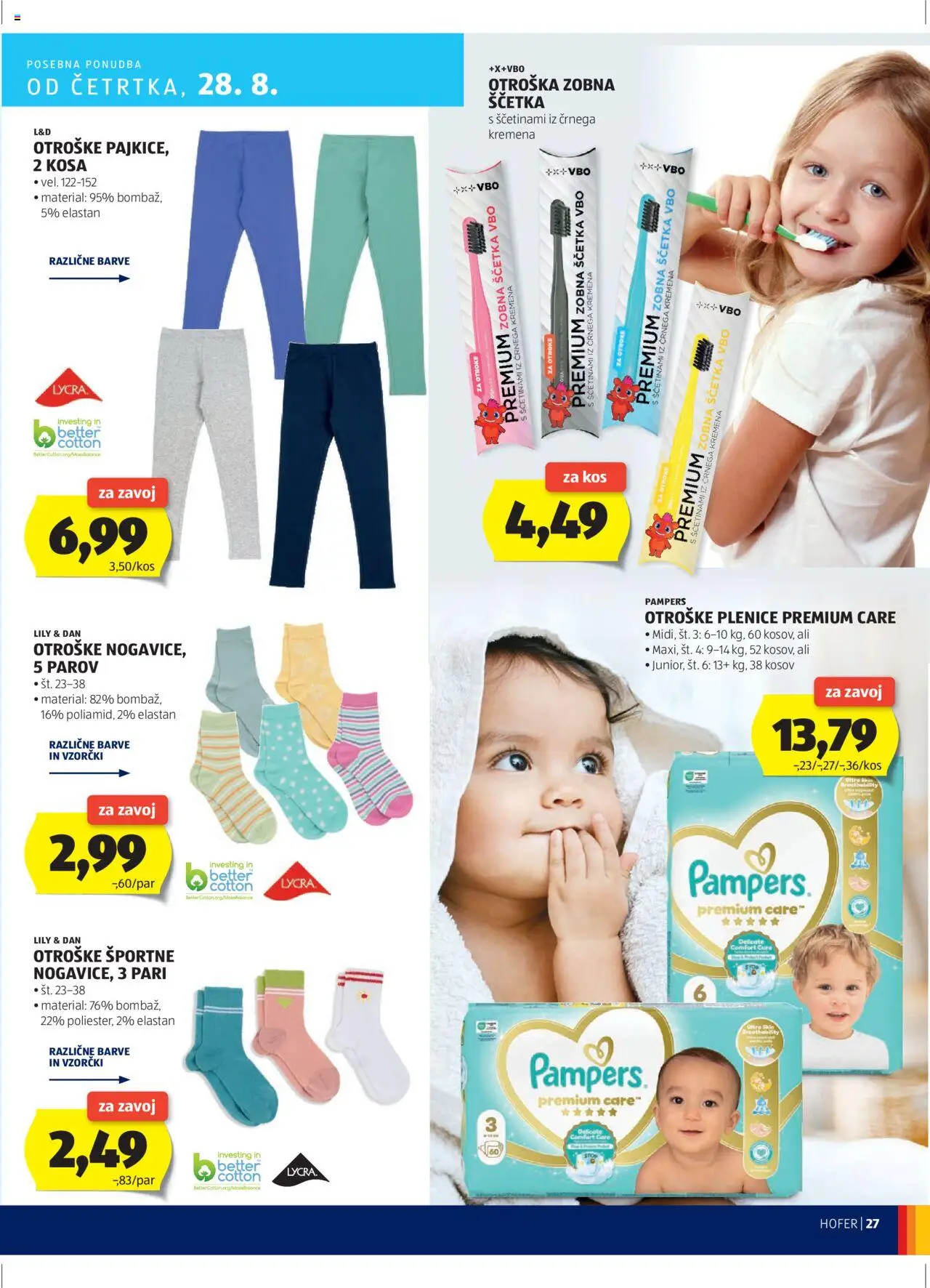 Hofer SI katalog | vrijedi od 21.08.2025 | Stranica: 27 | Proizvodi: Pampers