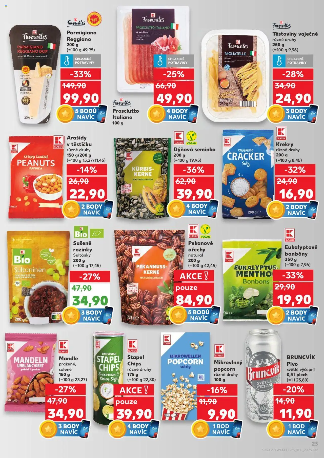 Kaufland leták - Praha 4 od 08.10.2025 | Strana: 23 | Produkty: Těstoviny, Ořechy, Paprika, Mandle