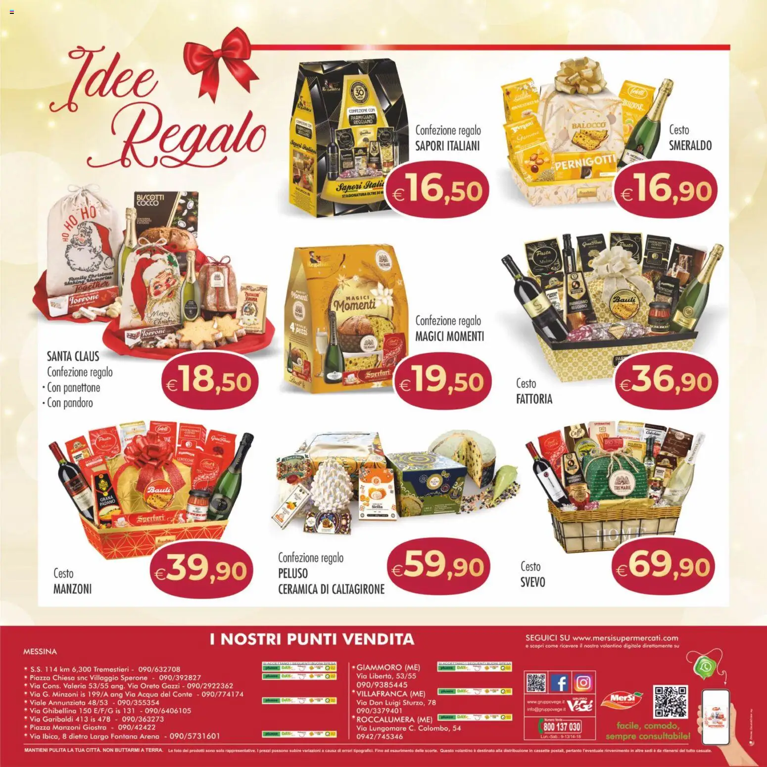 Volantino MerSi Supermercati del 13.12.2025 | Pagina: 24 | Prodotti: Pandoro, Cocco, Grana Padano, Parmigiano
