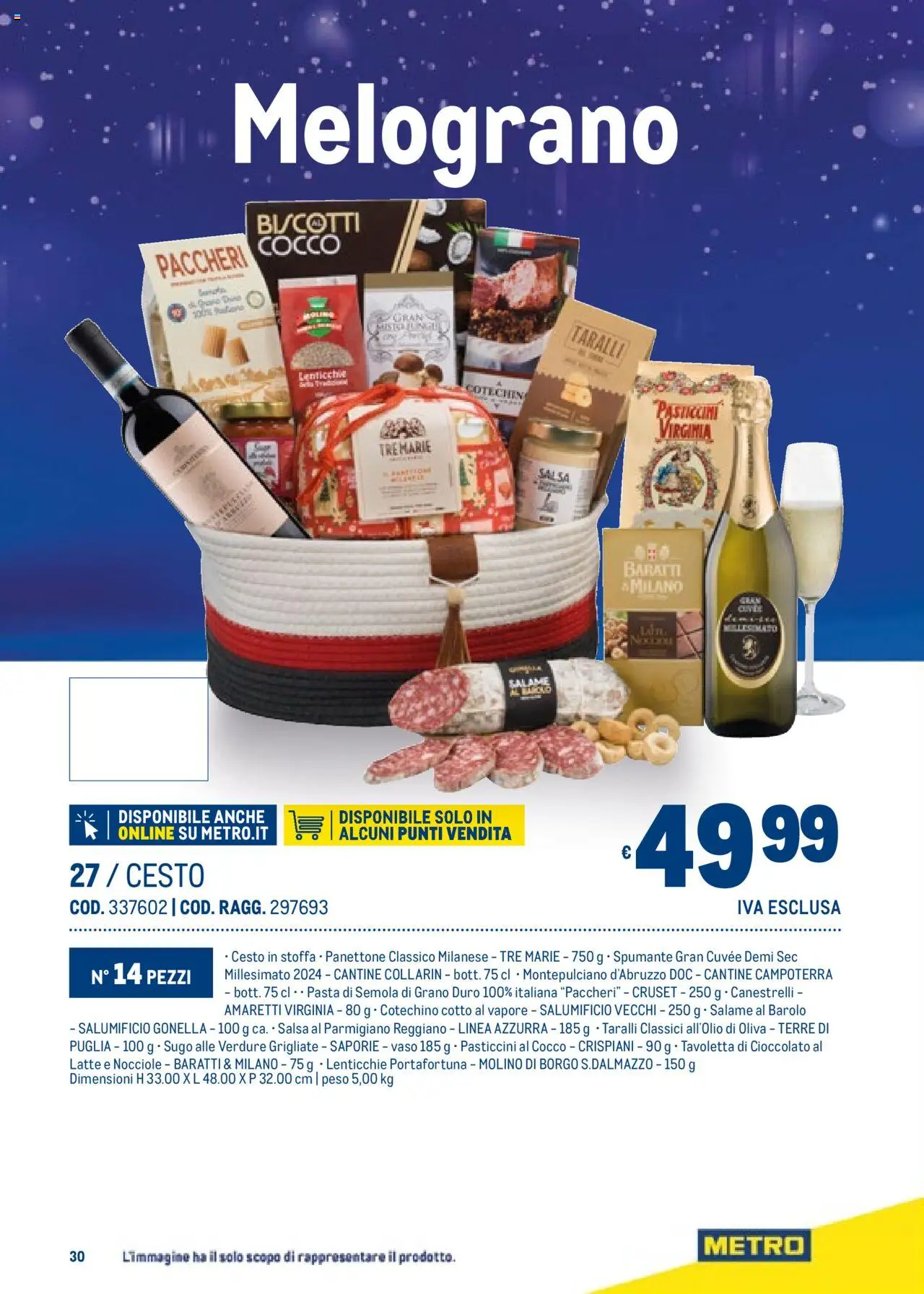 Volantino Metro del 06.11.2025 | Pagina: 30 | Prodotti: Salsa, Nocciole, Taralli, Parmigiano reggiano