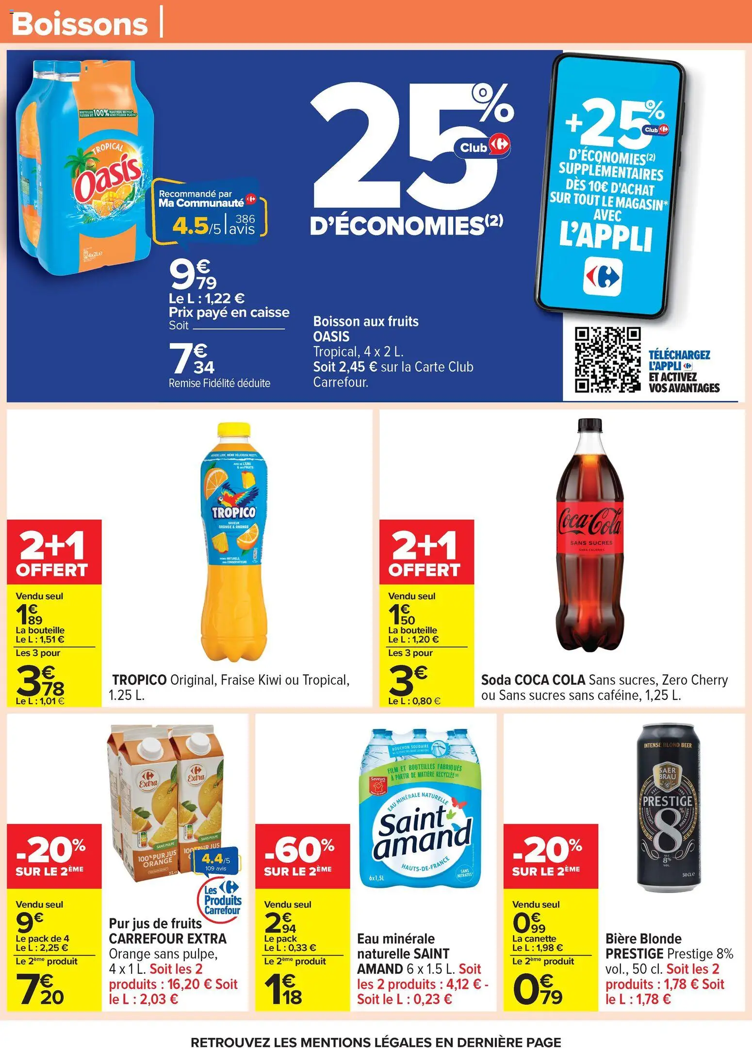 {H1} | Page: 56 | Produits: Orange, Bière blonde, Coca cola, Kiwi