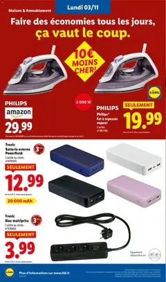 LIDL - Prévisualisation de LIDL catalogue les bonnes affaires de la semaine valide à partir de 03.11.2025 | Page: 2 | Produits: Fer à repasser, Batterie