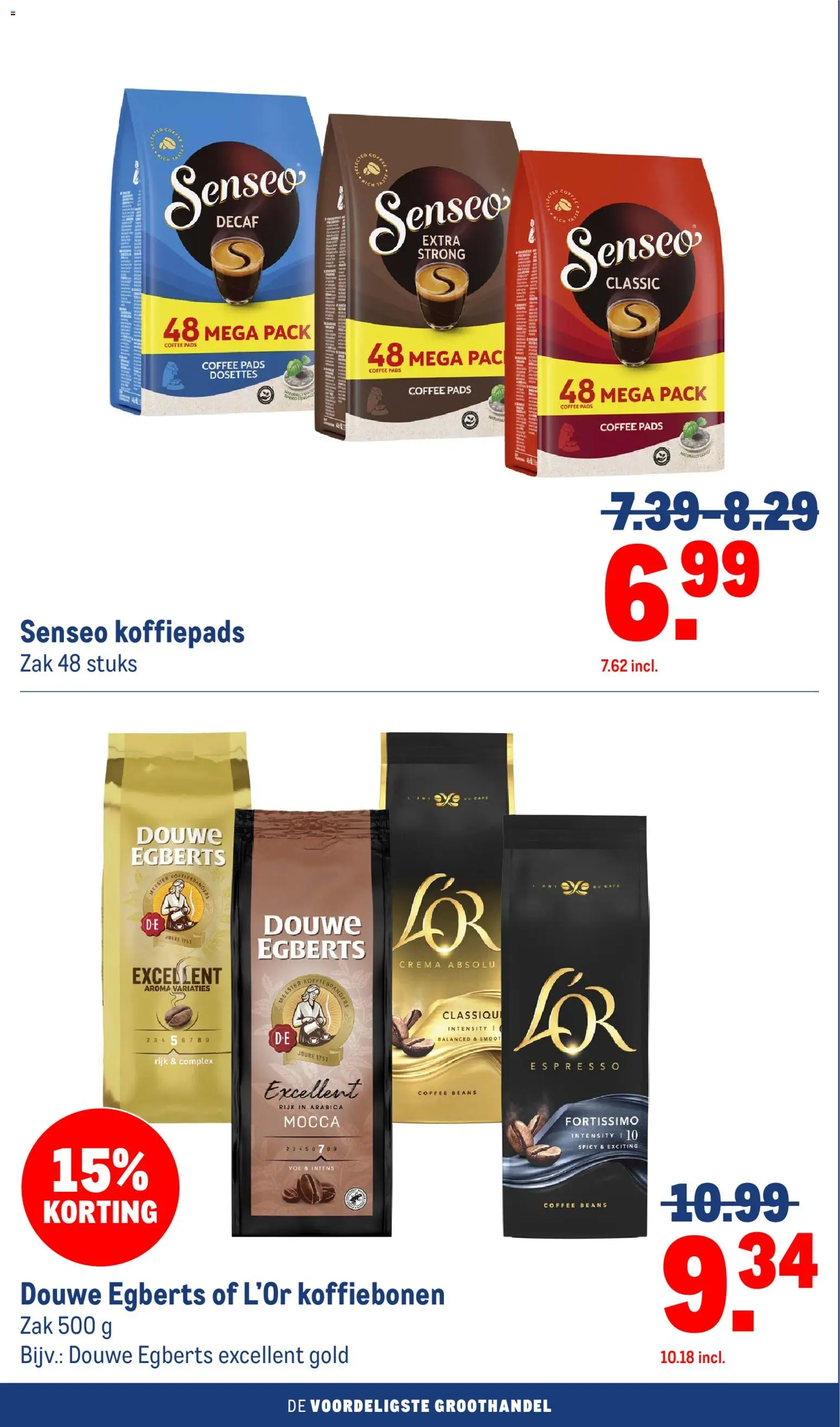 {H1} | Pagina: 34 | Producten: Koffiepads, Koffiebonen, Zak, Pads