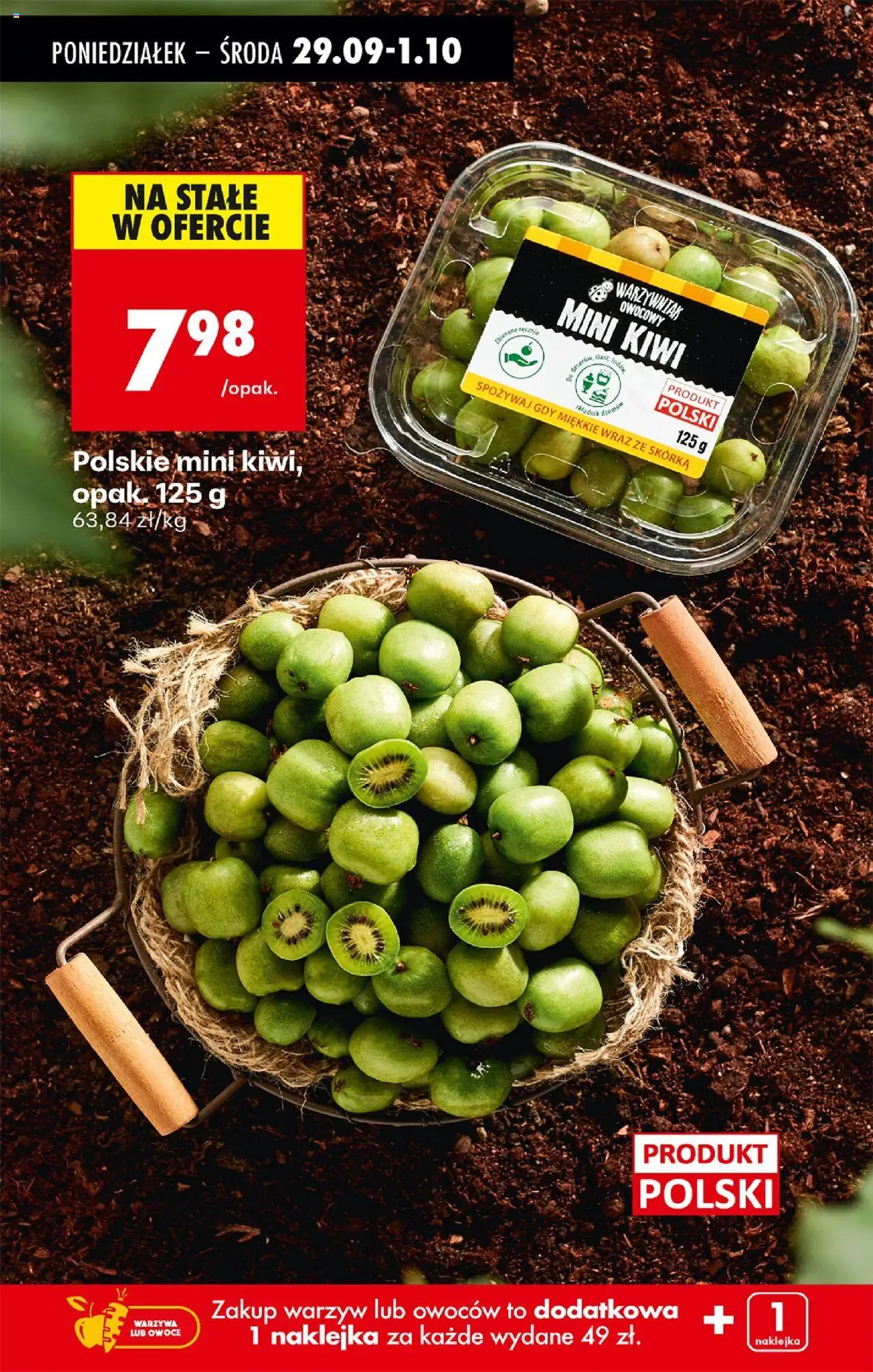 Biedronka gazetka od 29.09.2025 | Strona: 21 | Produkty: Kiwi, Warzywa, Owoce, Mini kiwi