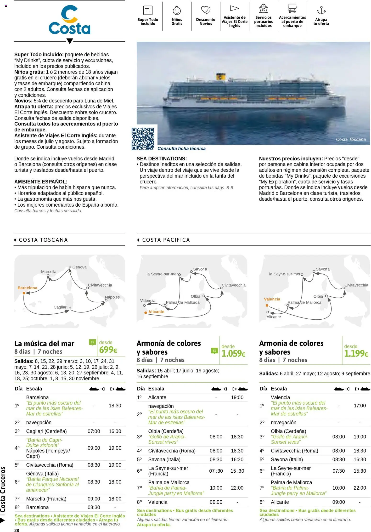 Viajes El Corte Inglés Cruceros marítimos │ válido desde el 01.01.2026 | Página: 29 | Productos: Navegación
