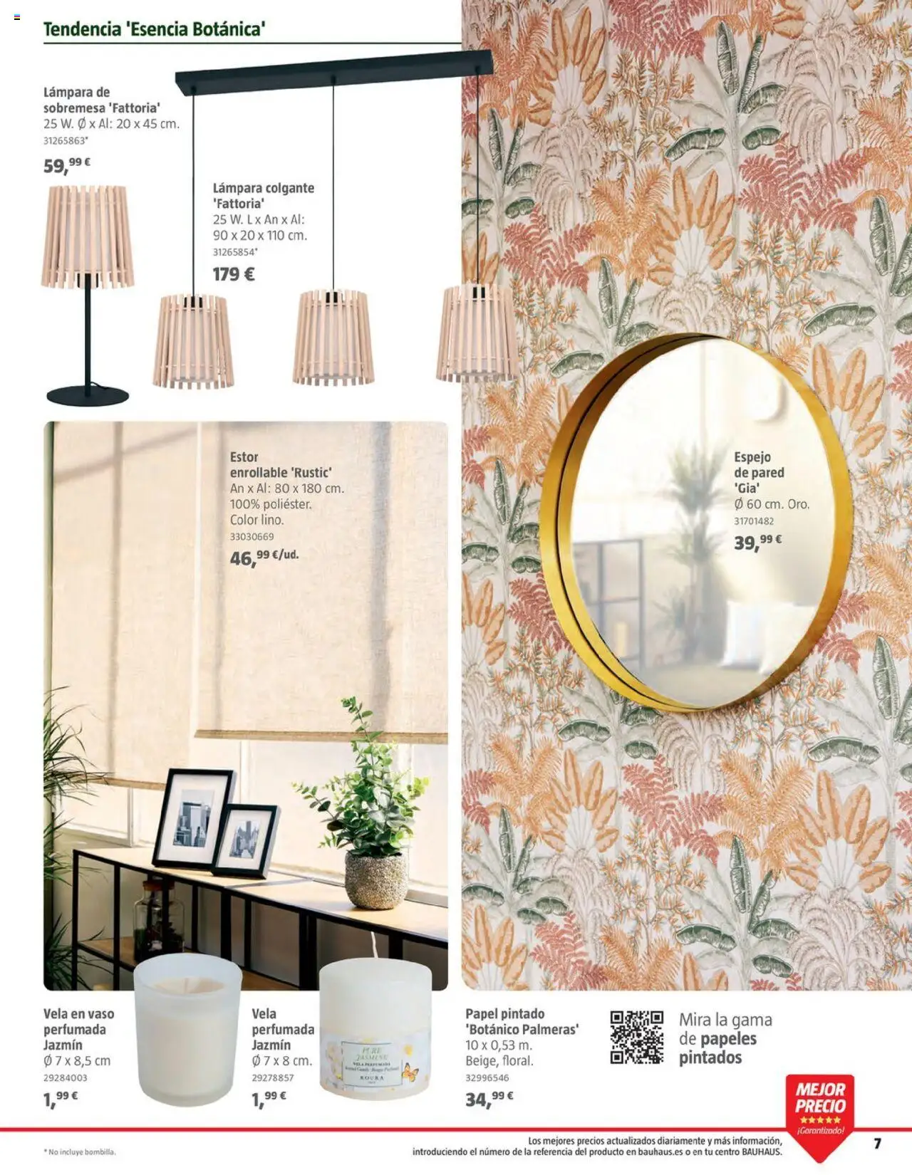 Bauhaus - Decoracion │ válido desde el 16.10.2025 | Página: 7 | Productos: Vela, Espejo, Lámpara