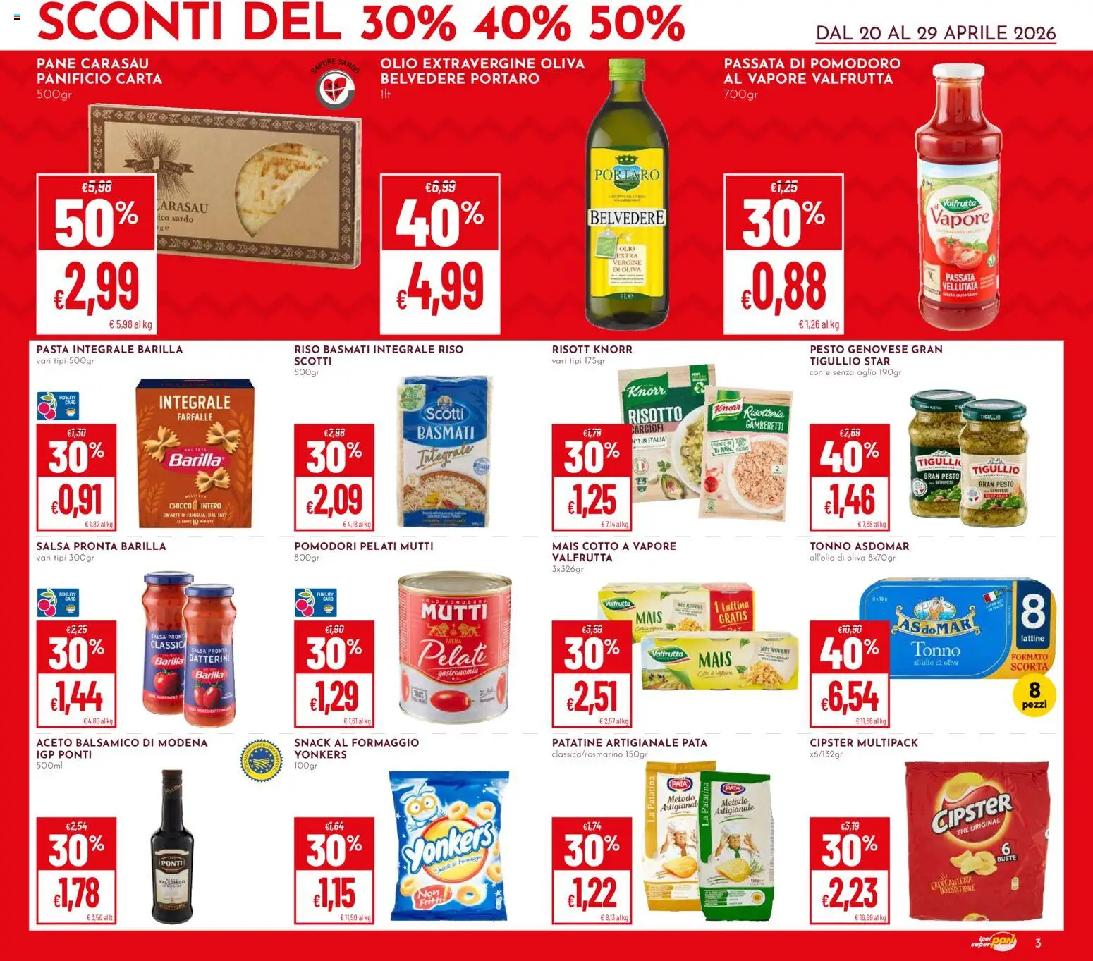 Volantino Pan del 20.04.2026 | Pagina: 3 | Prodotti: Riso Basmati, Riso, Passata di pomodoro, Aceto