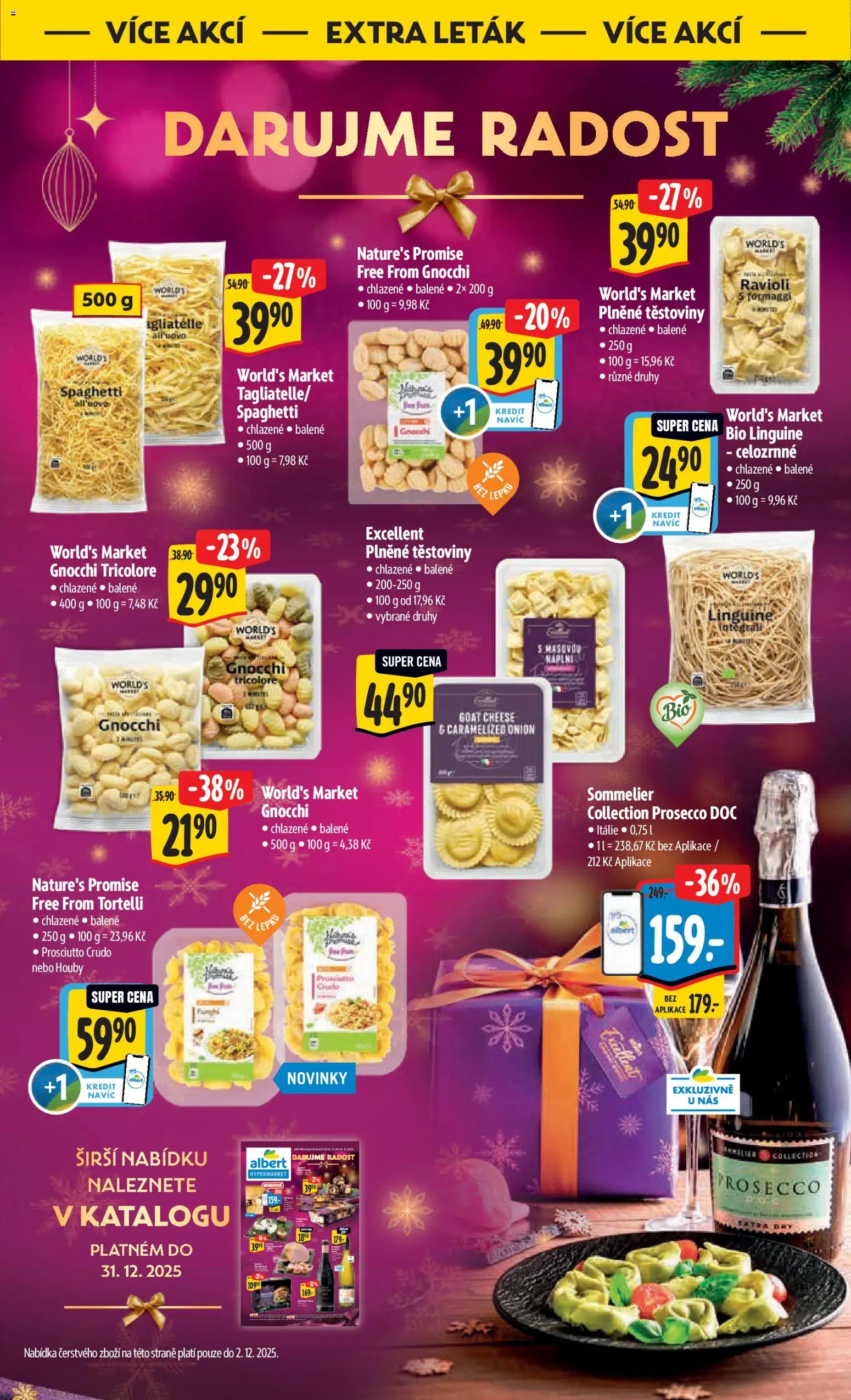 Albert leták - Hypermarket od 26.11.2025 | Strana: 42 | Produkty: Prosecco, Prosciutto, Gnocchi, Crudo