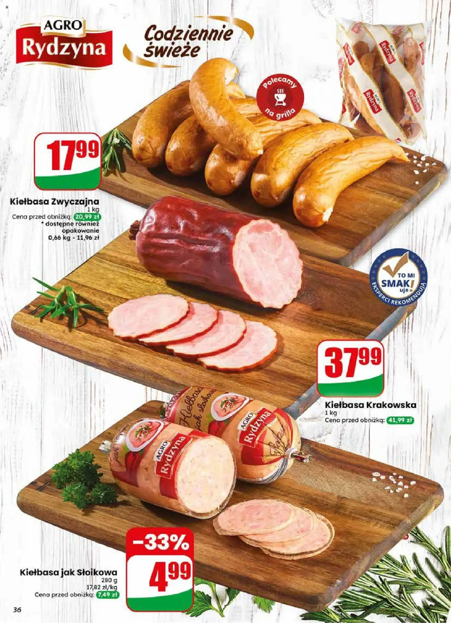 Dino gazetka od 22.04.2026 | Strona: 36 | Produkty: Kiełbasa, Kiełbasa krakowska