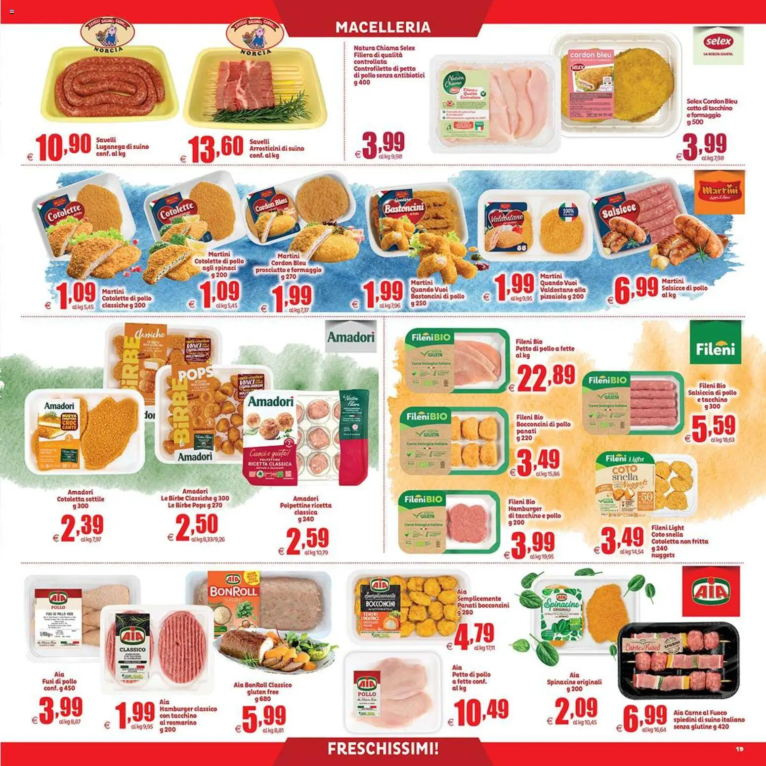 Volantino Elite Supermercati del 09.01.2026 | Pagina: 19 | Prodotti: Nuggets, Formaggio, Salsiccia, Arrosticini