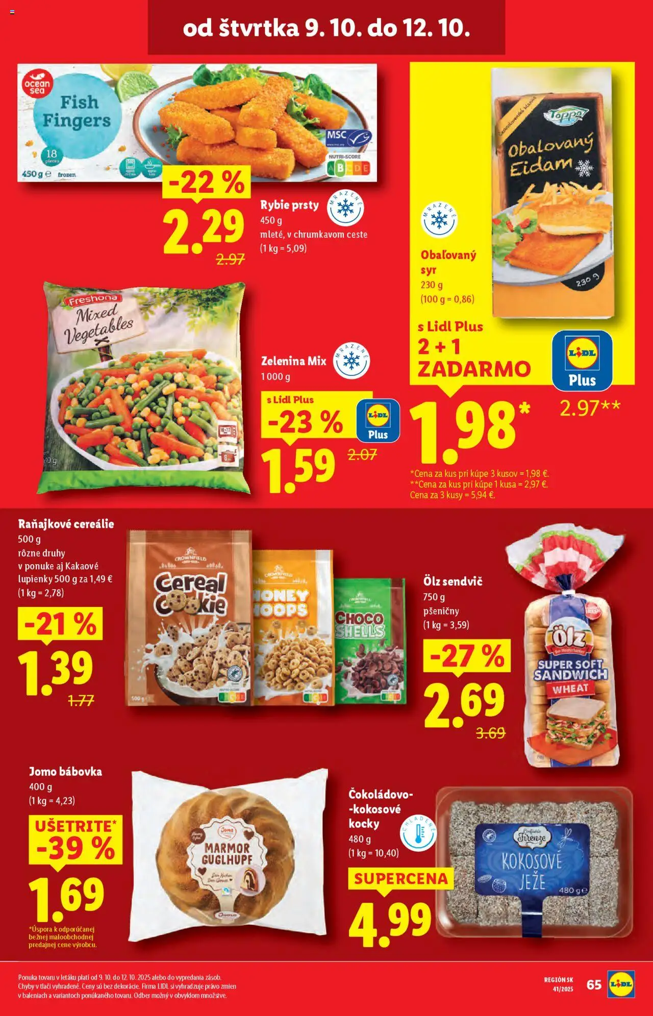 Nové Lidl akcie – leták je platný od 06.10.2025 | Strana: 81 | Produkty: Eidam, Cereálie, Sendvič