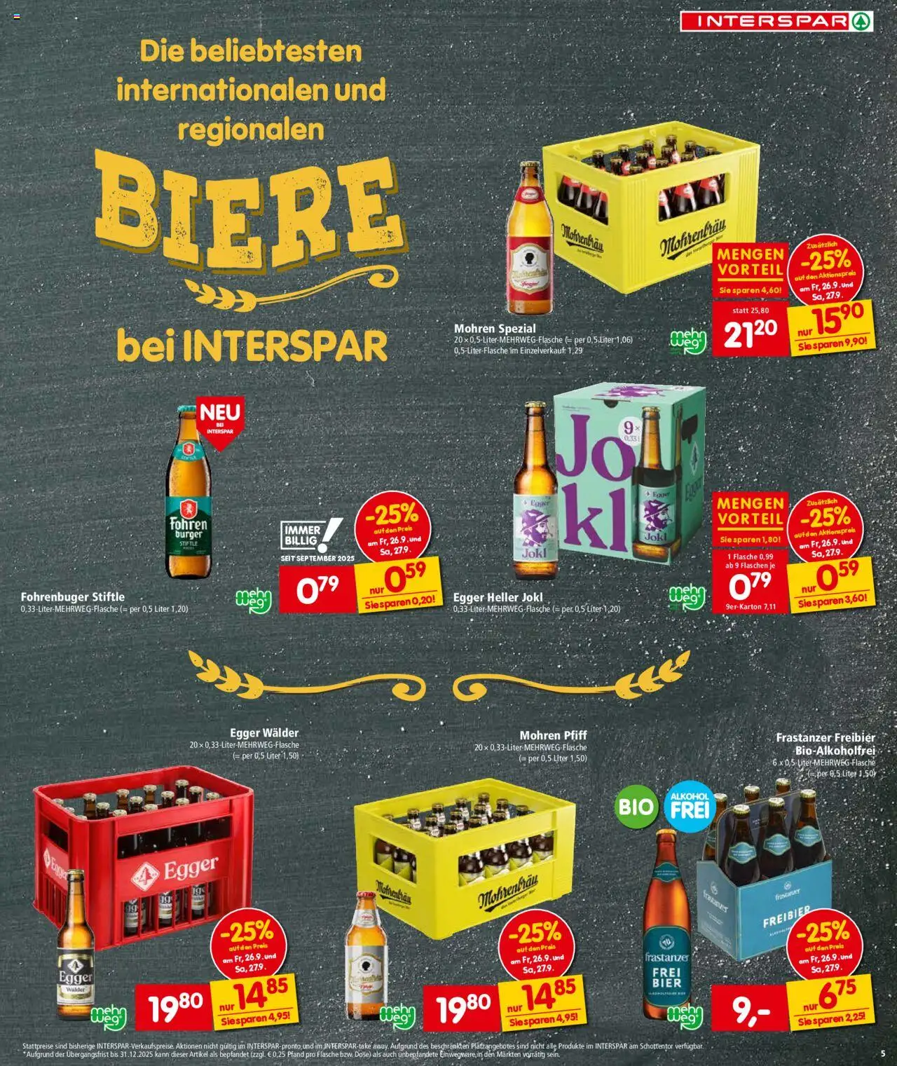 Interspar Flugblatt - Vorarlberg gültig ab 25.09.2025 | Seite: 7 | Produkte: Bier