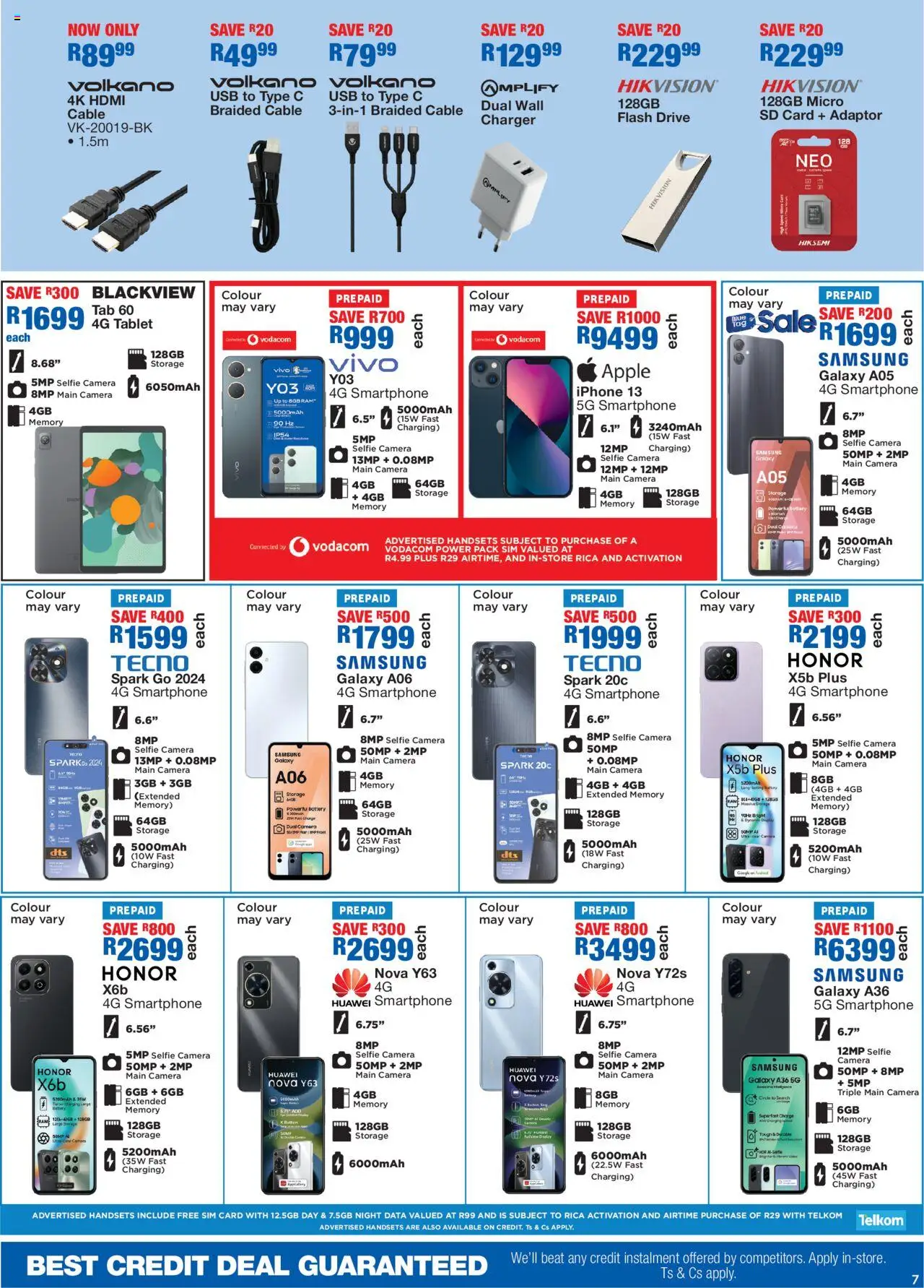 New OK Furniture catalogue – valid from 06.10.2025 | Page: 7 | Products: Tablet, Cable, TV, Charger