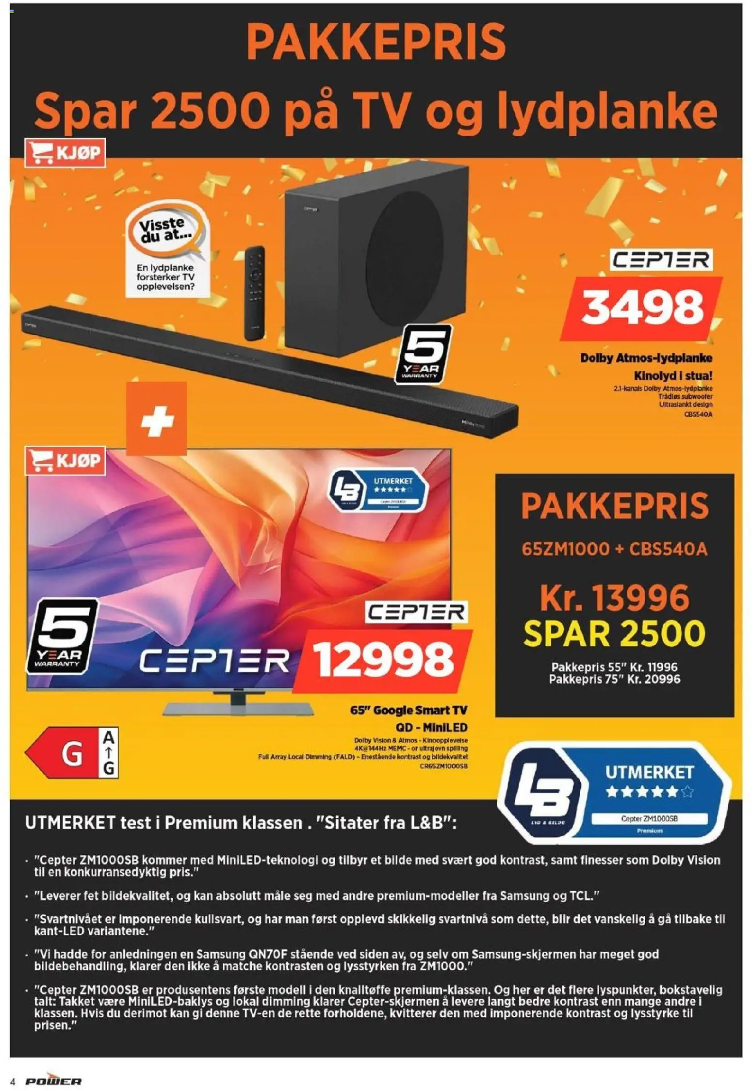 {H1} | Side: 4 | Produkter: Forsterker, Tv