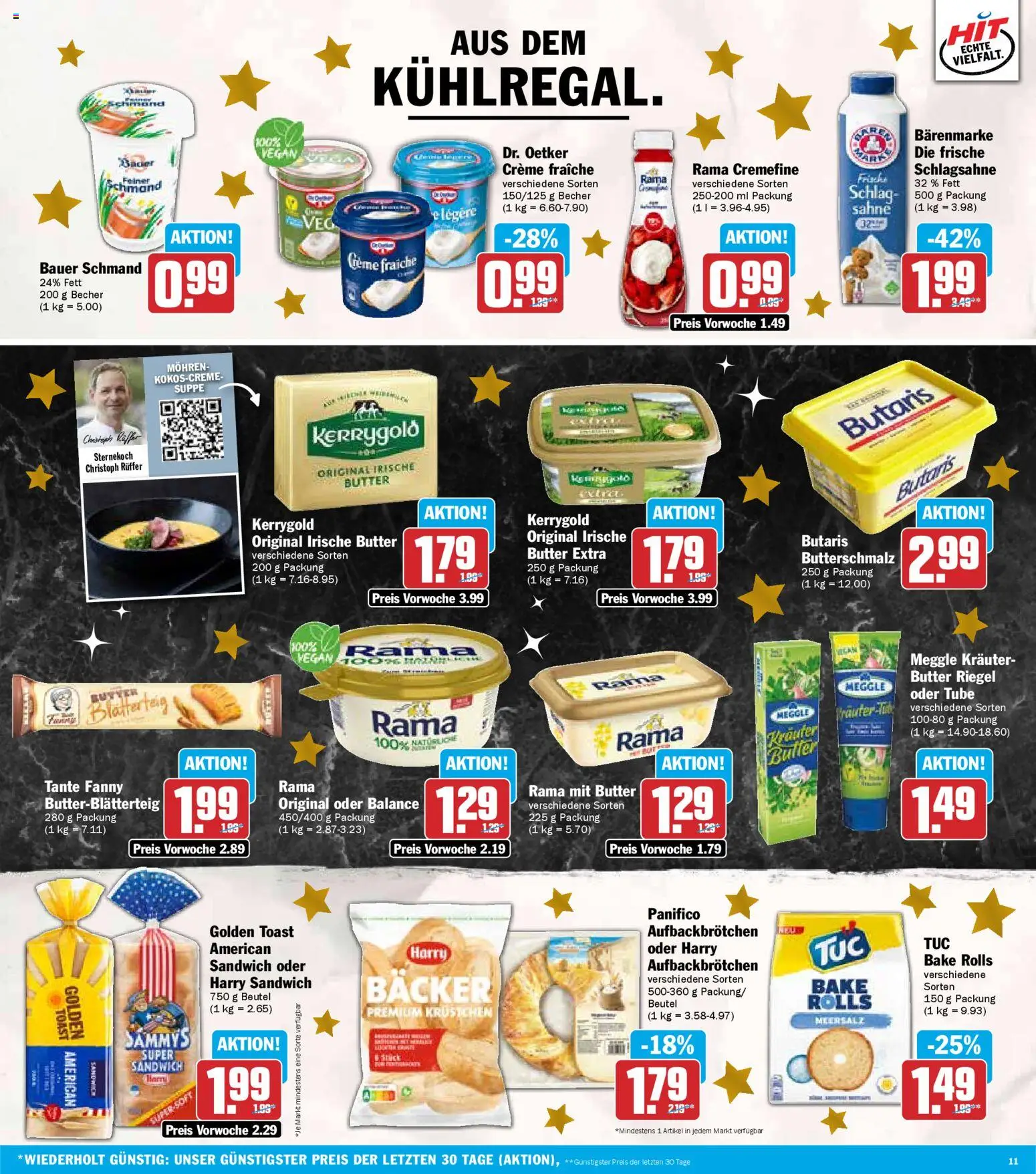 HIT Prospekt Nordrhein-Westfalen	 – gültig ab 15.12.2025 | Seite: 11 | Produkte: Butterschmalz, Rama, Toast, Rama cremefine