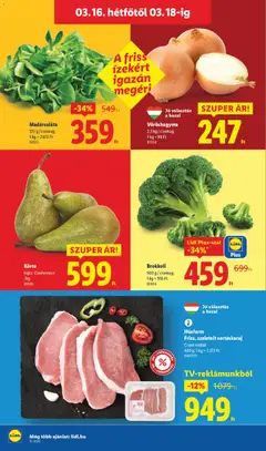 Körte, Fajta: Conference /kg - amely érvényes a következő dátumtól: 12.03.2026 | Oldal: 66 | Termékek: Körte, Sertéskaraj, Vöröshagyma, Brokkoli