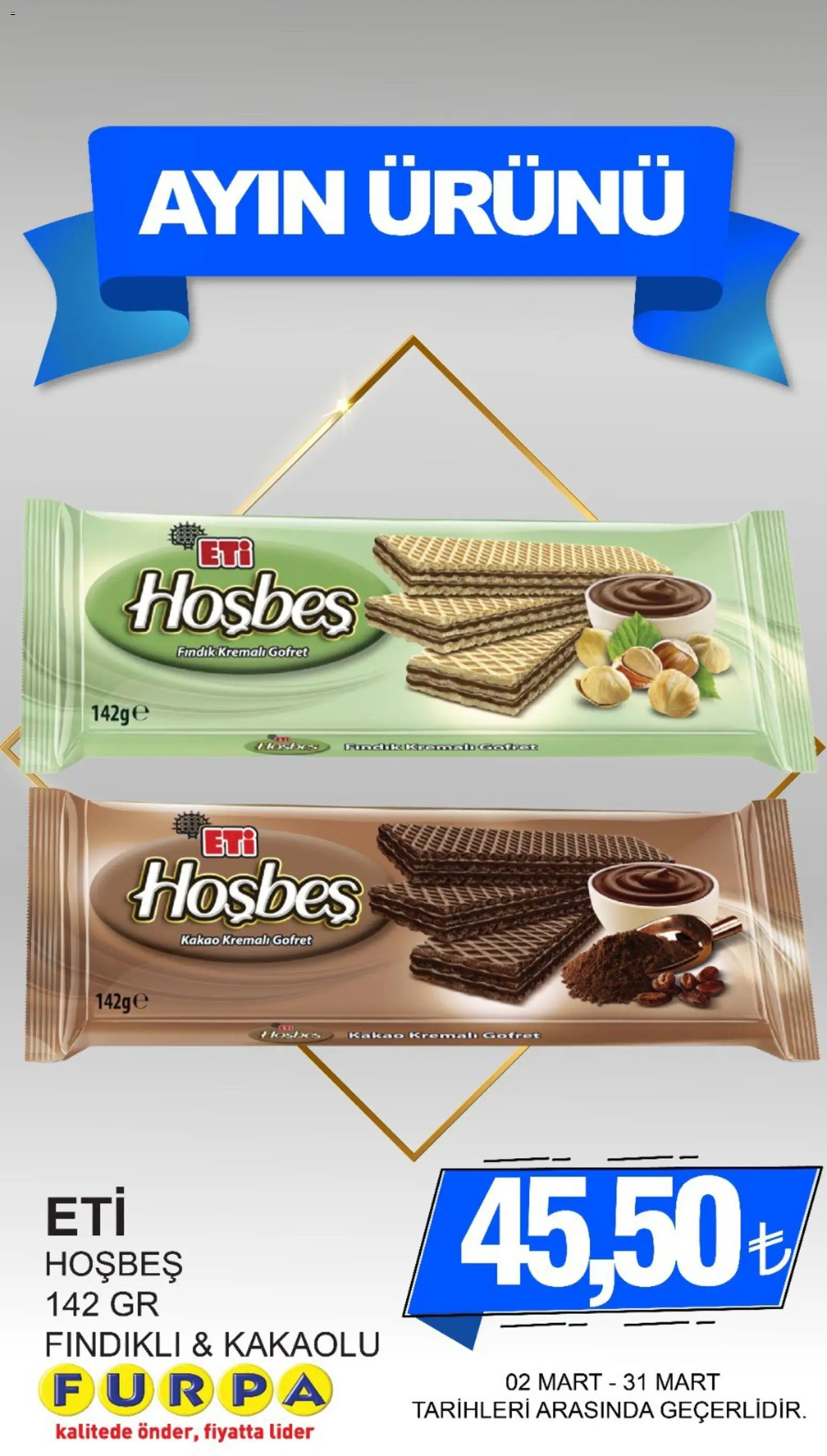 Furpa Katalog - 02.03.2026 tarihinden itibaren geçerlidir | Sayfa: 17 | Ürünler: Gofret, Fındık