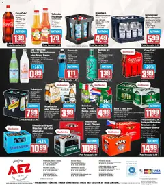 AEZ Prospekt 	 ab 07.04.2026 gültig | Seite: 16 | Produkte: Bitburger, Cola, Schweppes, Fruchtsaft