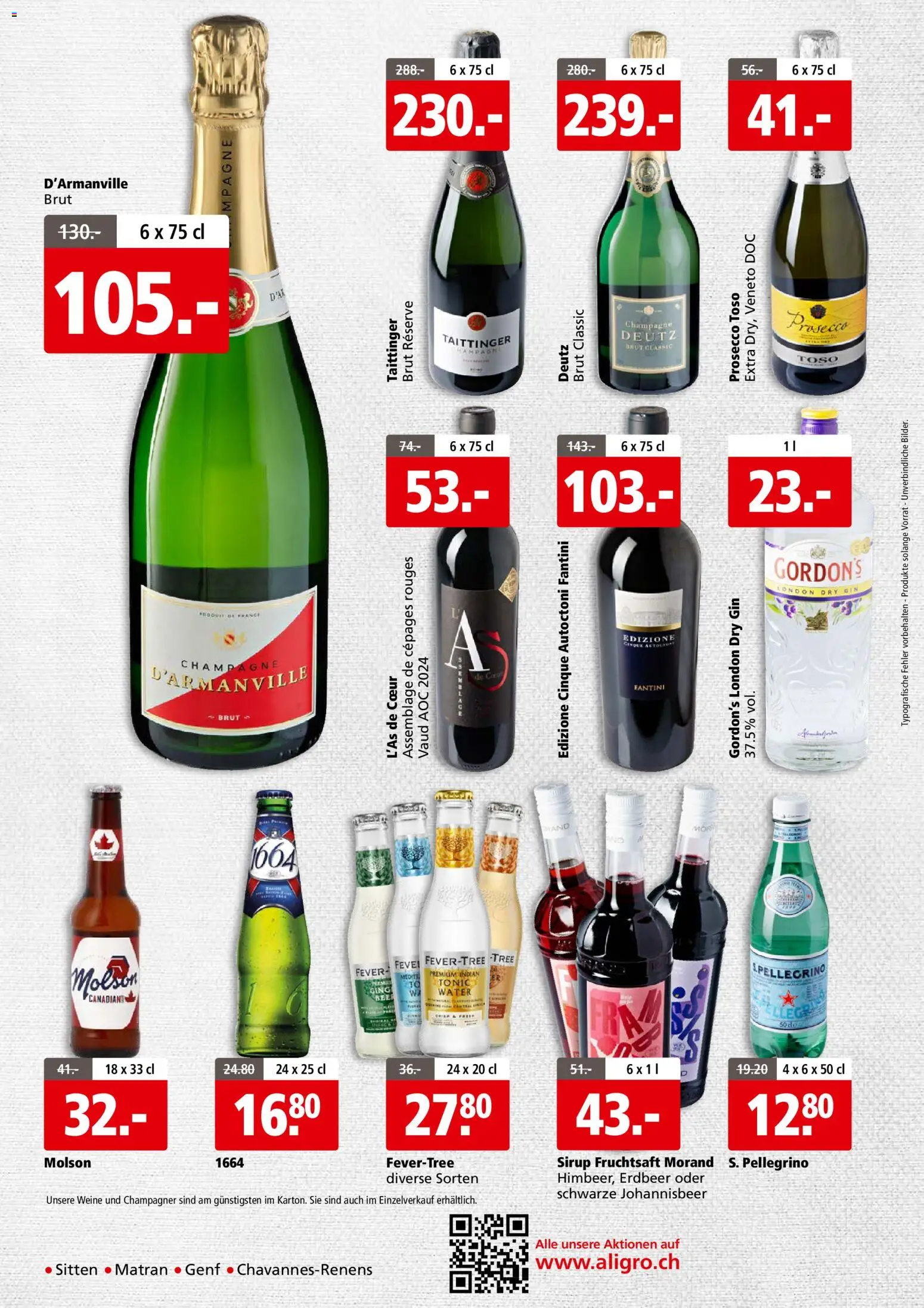 Aligro Aktionen Business Chavannes, Matran, Genf, Sitten – gültig ab 08.12.2025 | Seite: 4 | Produkte: Sirup, Gin