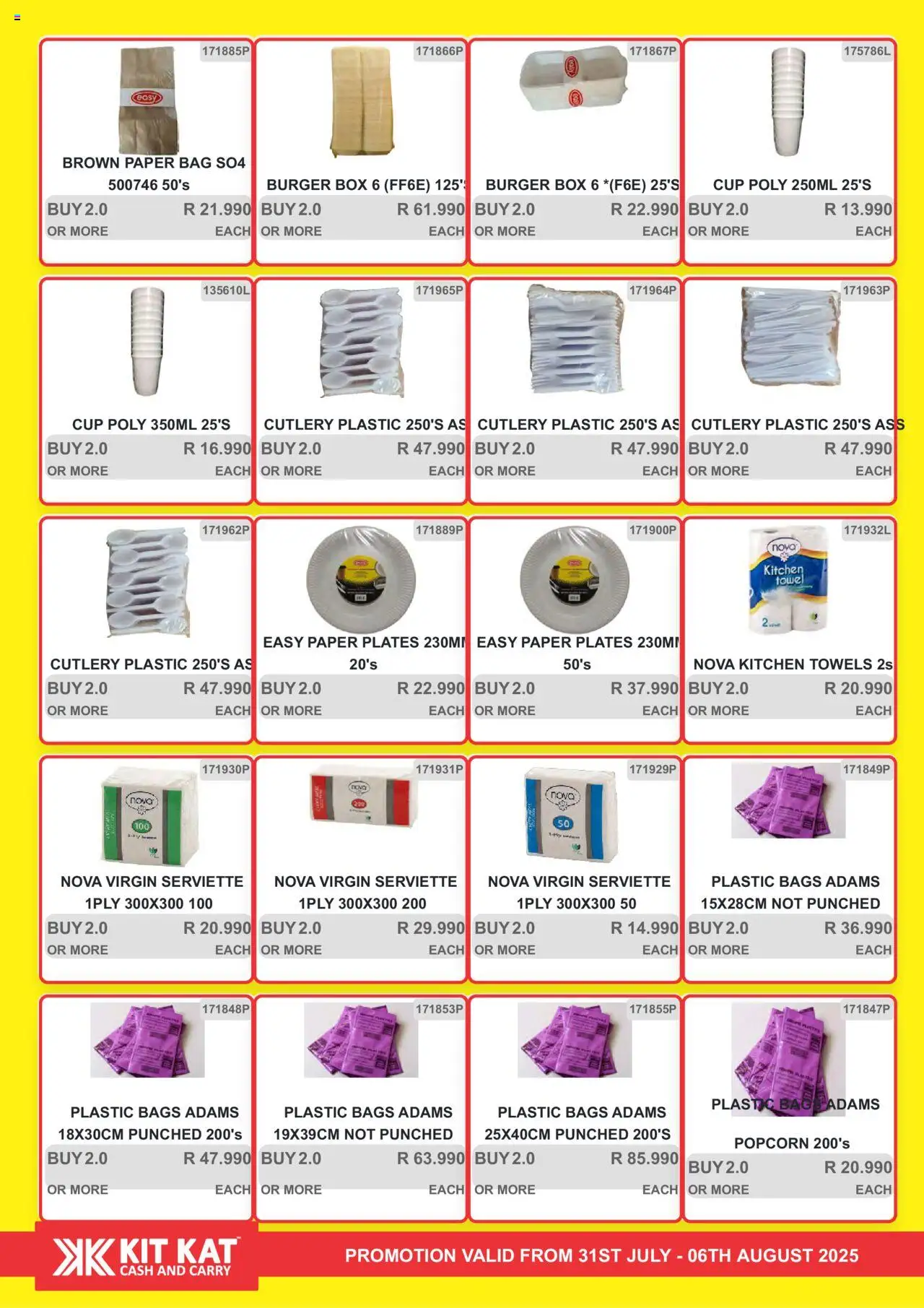 KIT KAT Cash & Carry Weekly Traders Special │ valid from 31.07.2025 | Page: 37 | Products: Bag, Box, Popcorn, Paper