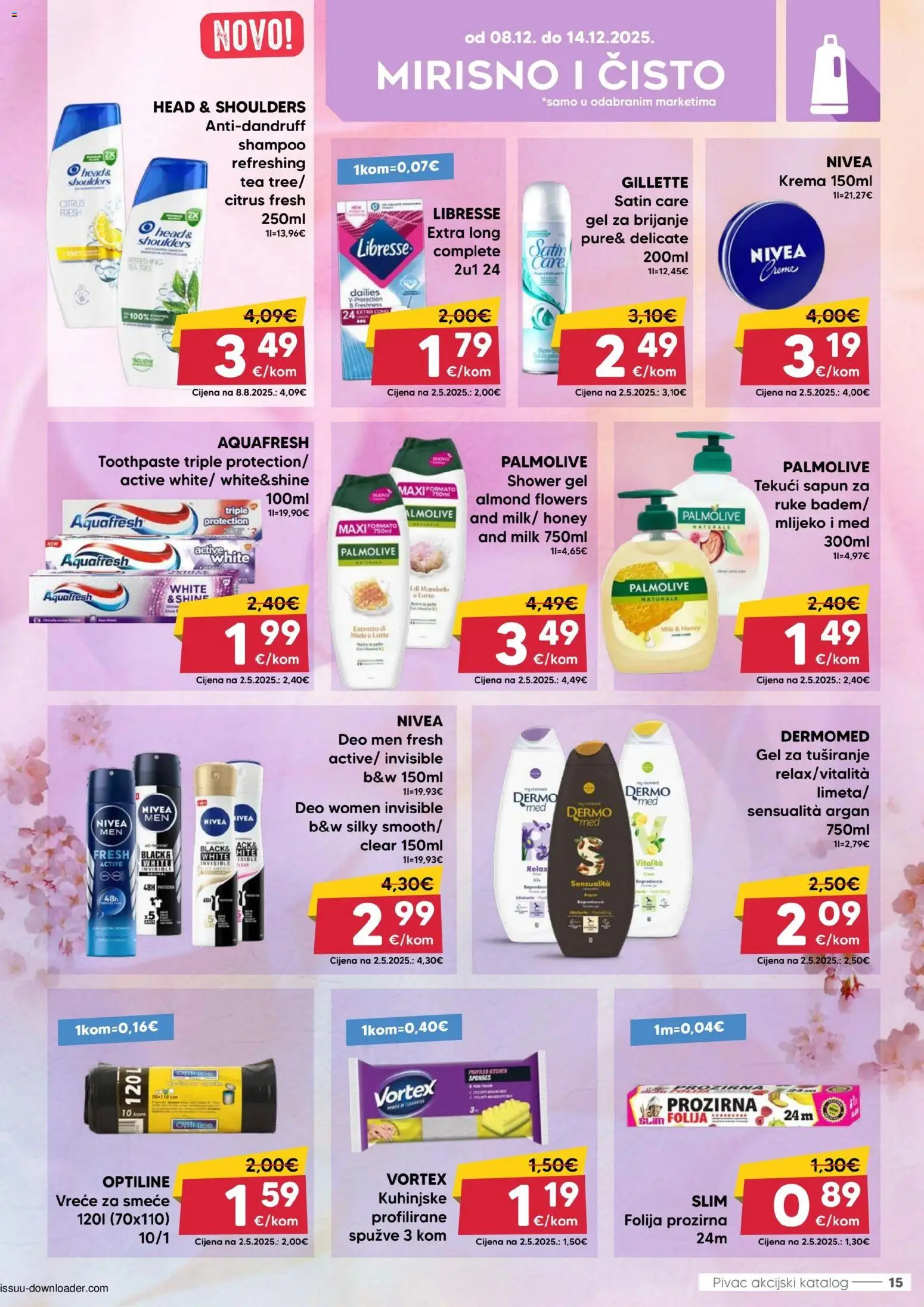 Pivac katalog | vrijedi od 08.12.2025 | Stranica: 15 | Proizvodi: Med, Mlijeko, Gel za brijanje, Sapun