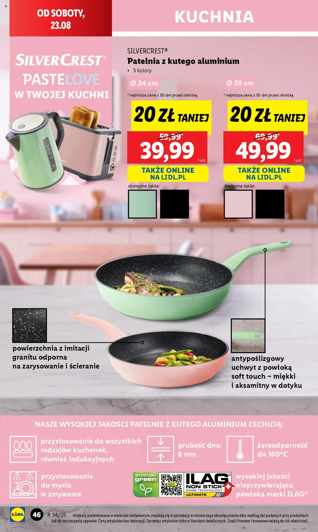 Lidl Katalog od 18.08.2025 | Strona: 48 | Produkty: Patelnie, Patelnia