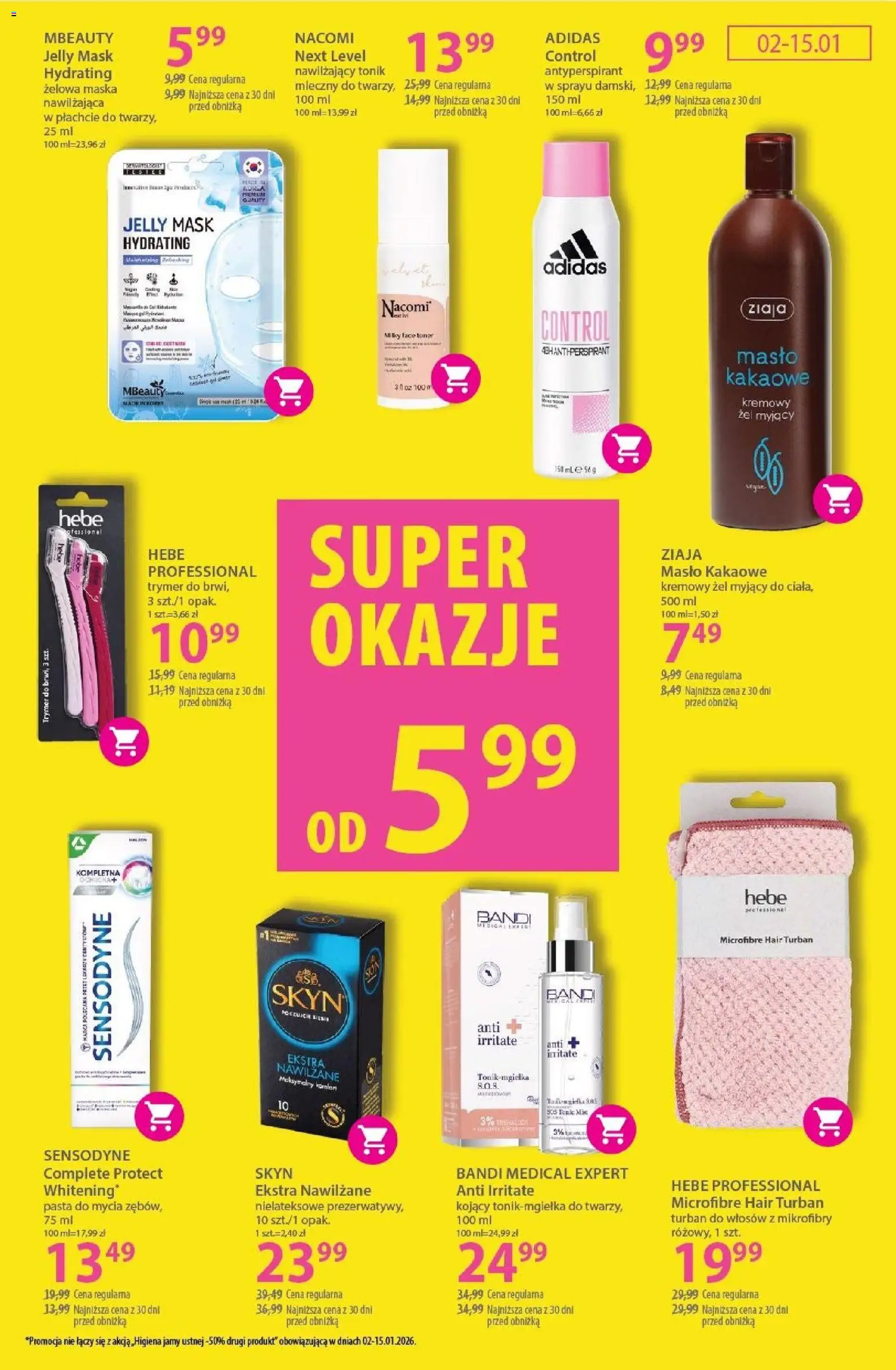 Hebe Gazetka od 02.01.2026 | Strona: 15 | Produkty: Toner, Masło, Antyperspirant, Tonik