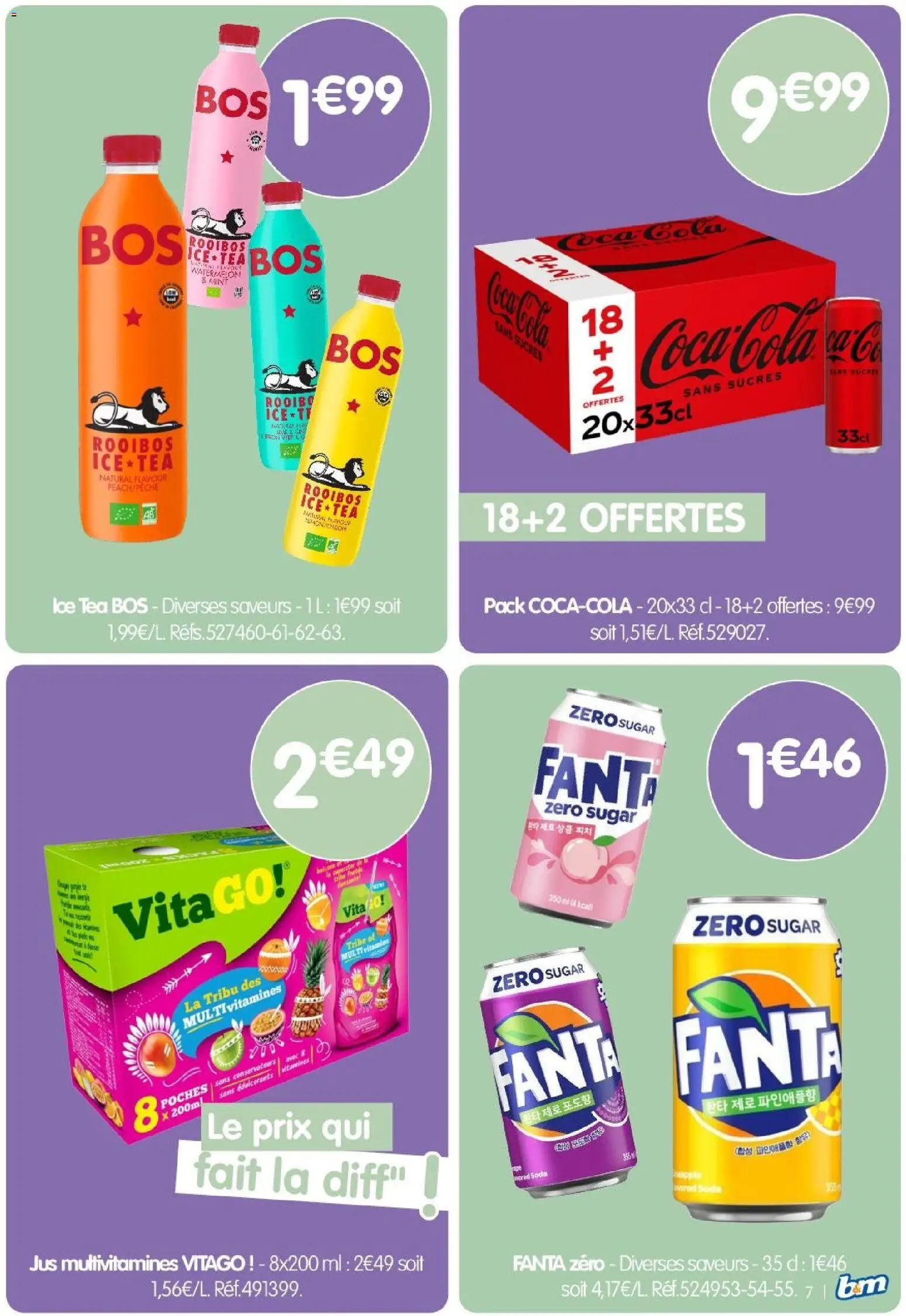 {H1} | Page: 7 | Produits: Coca cola, Jus