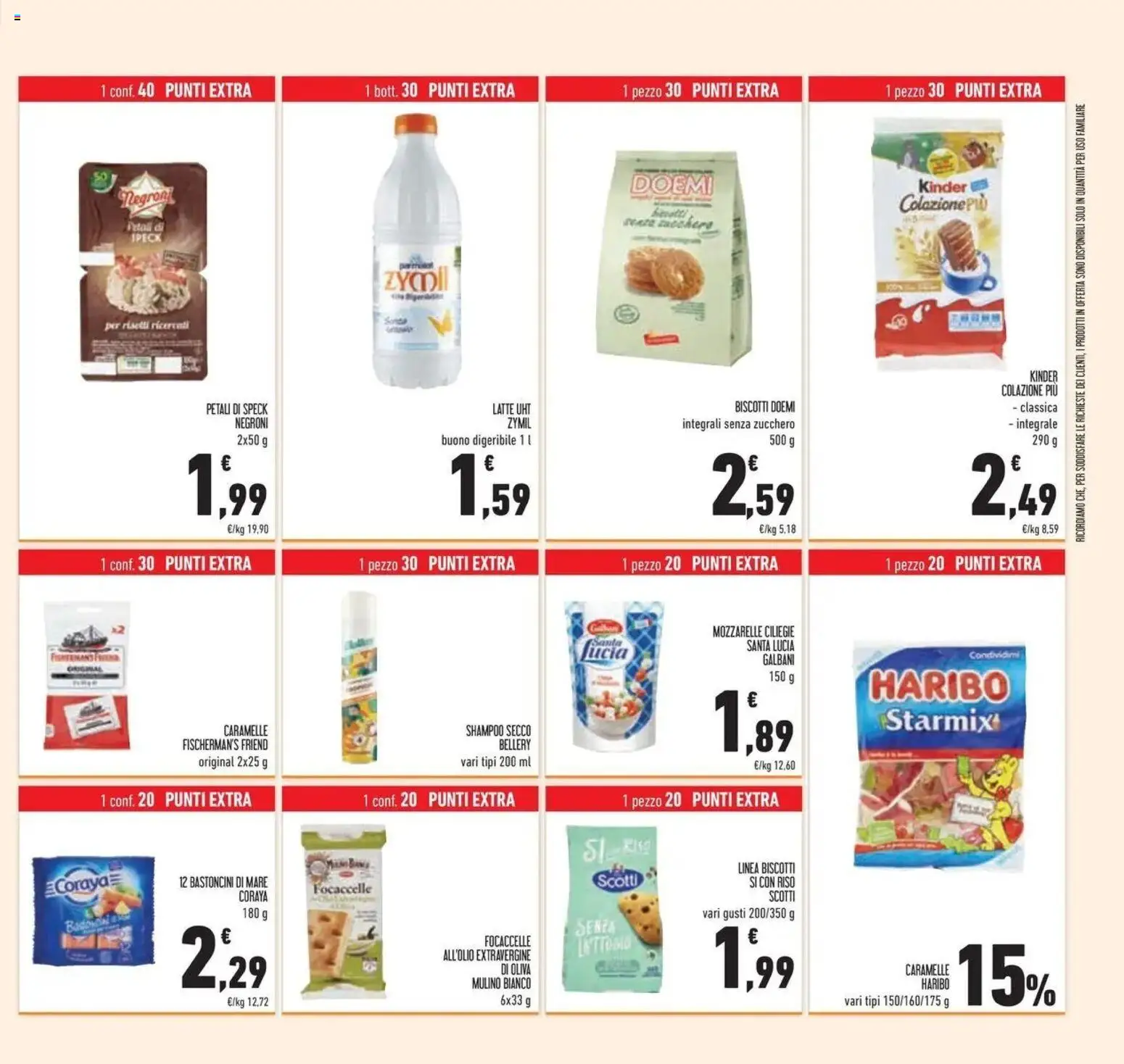 Volantino Conad del 25.02.2026 | Pagina: 33 | Prodotti: Speck, Caramelle, Focaccia, Biscotti