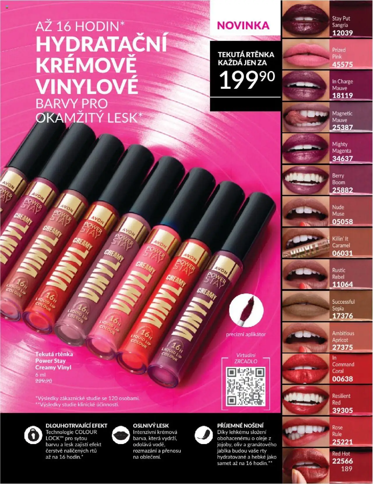 Avon katalog 8/2025 od 01.08.2025 | Strana: 189 | Produkty: Oleje, Jablka, Sangria, Rtěnka