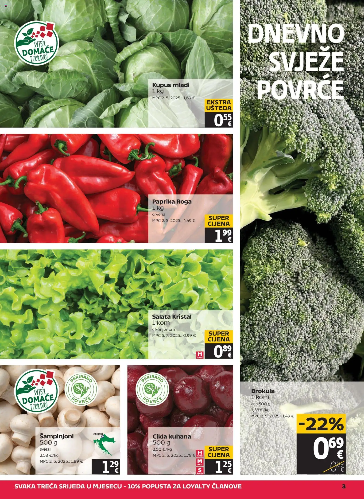 Tommy katalog | vrijedi od 11.12.2025 | Stranica: 3 | Proizvodi: Brokula, Šampinjoni, Salata, Povrće