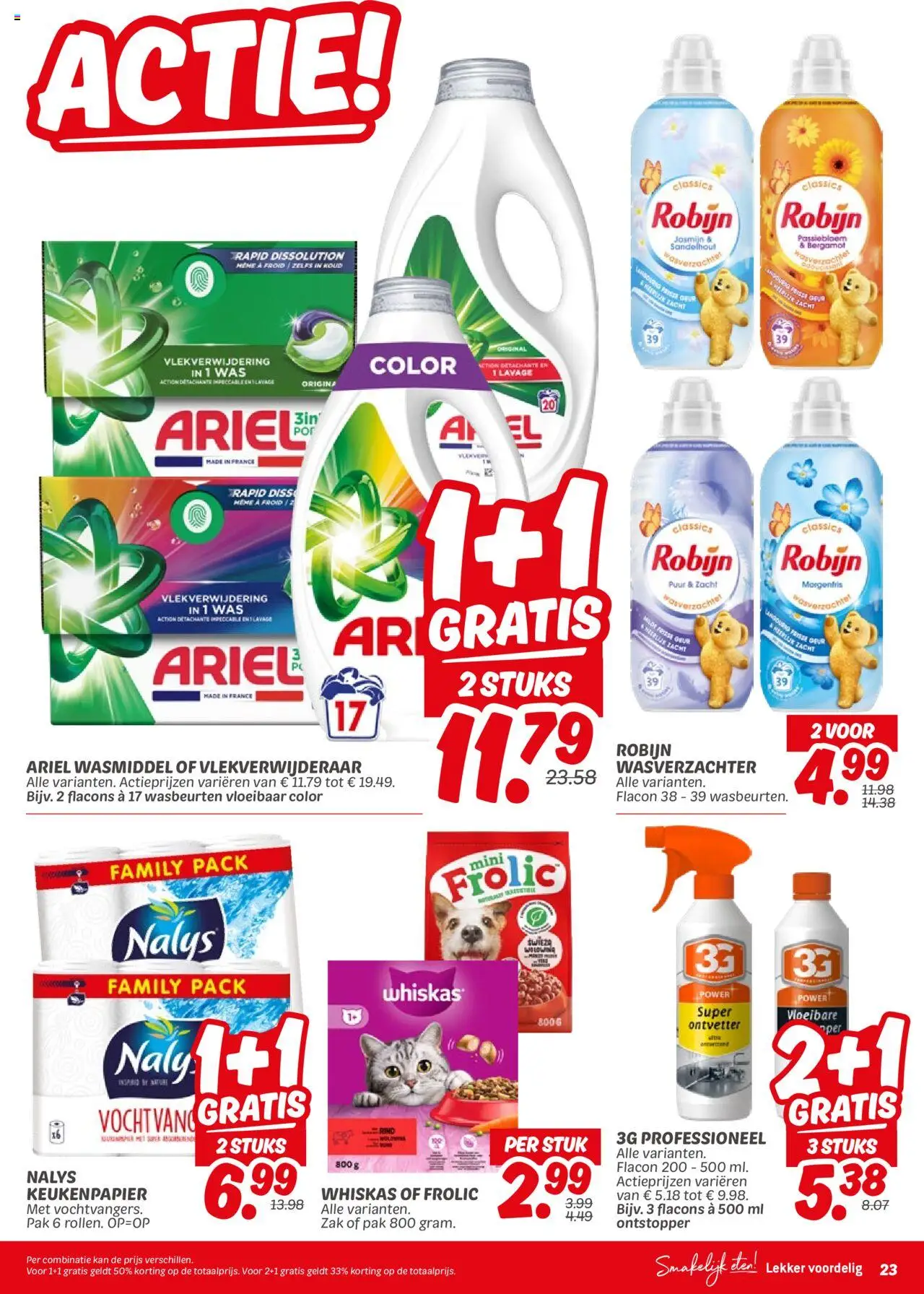 | Pagina: 23 | Producten: Wasverzachter, Robijn, Keukenpapier, Was