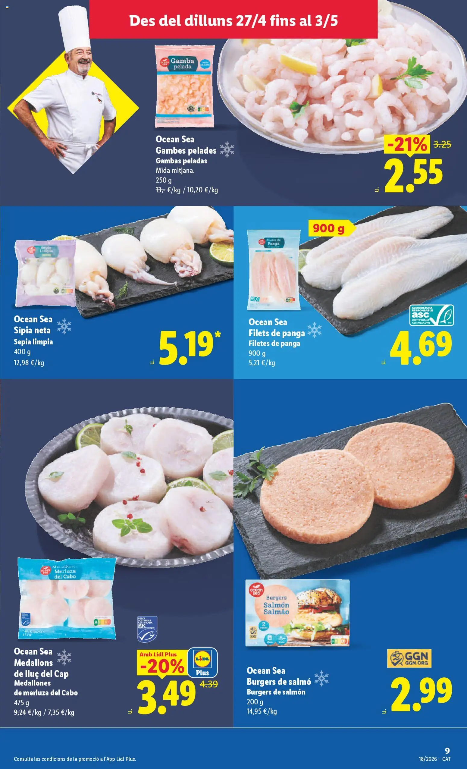 Lidl folleto │ válido desde el 27.04.2026 | Página: 11 | Productos: Medallones, Gamba