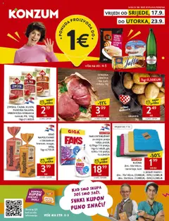 Konzum HR Akciós újság - amely érvényes a következő dátumtól: 17.09.2025