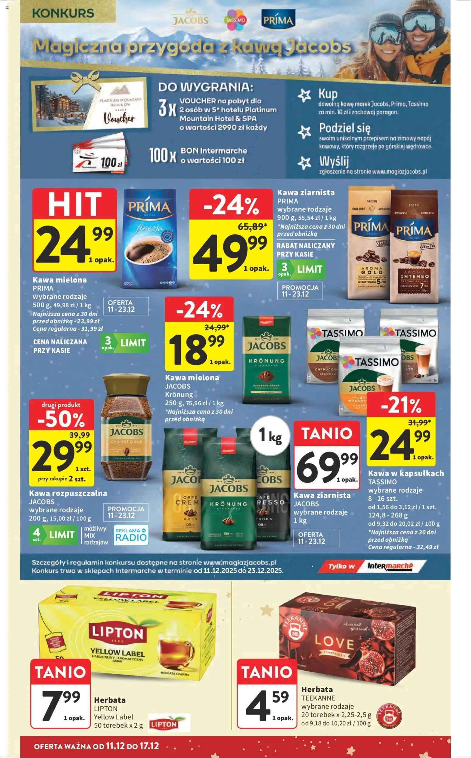 Intermarche Gazetka od 11.12.2025 | Strona: 39 | Produkty: Kawa jacobs, Kawa ziarnista, Kawa, Herbata