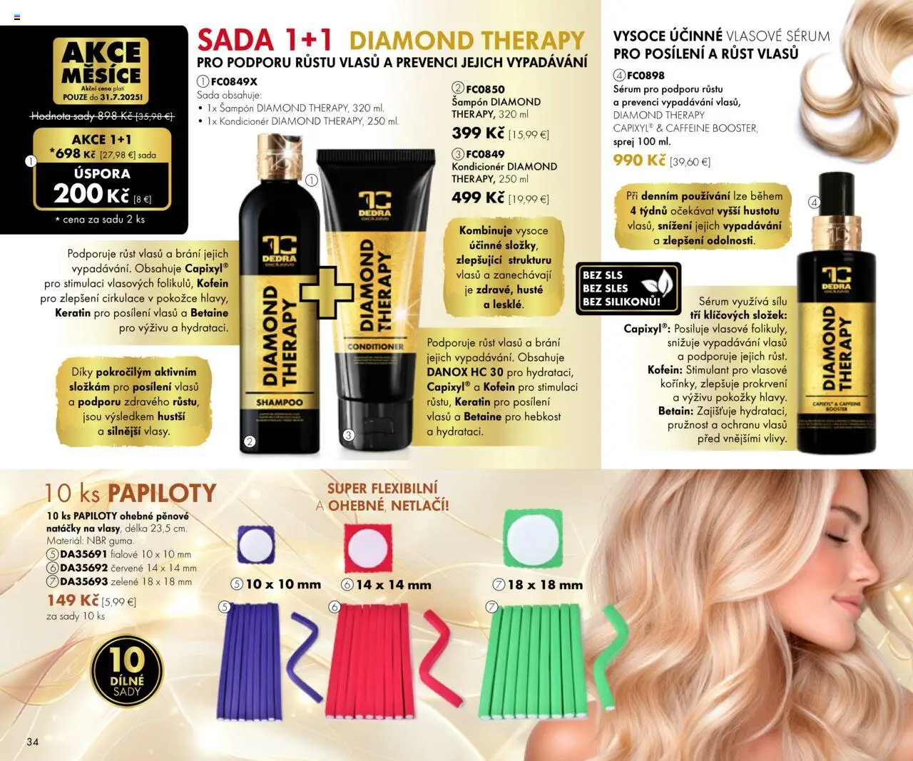 Dedra Katalog 7 2025 │ platný od 20.06.2025 | Strana: 34 | Produkty: Šampón, Kondicionér