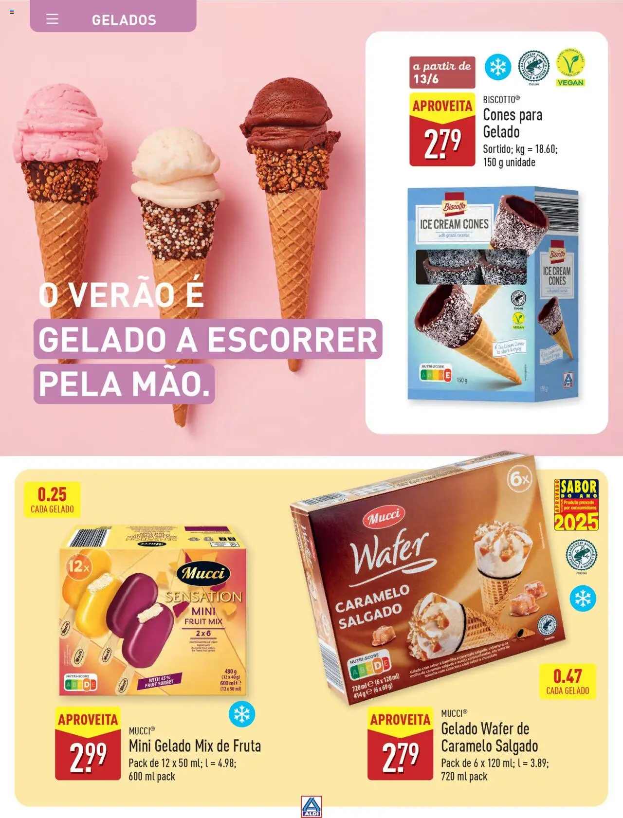 Aldi Especial Verão  │ válido de 09.06.2025 | Página: 30 | Produtos: Gelado, Chocolate