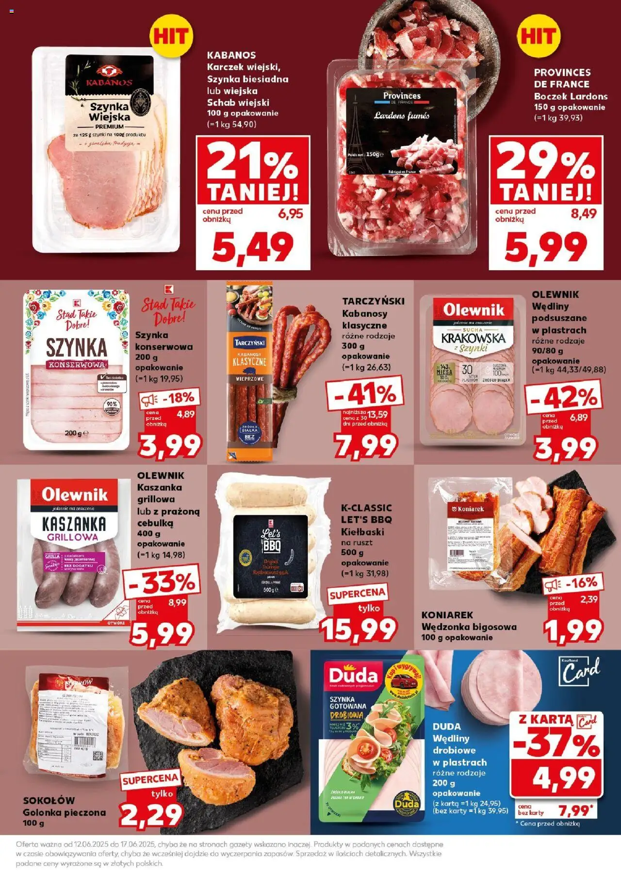 Kaufland gazetka - Super Sobota od 14.06.2025 | Strona: 17 | Produkty: Schab, Kaszanka, Wędliny, Szynka gotowana