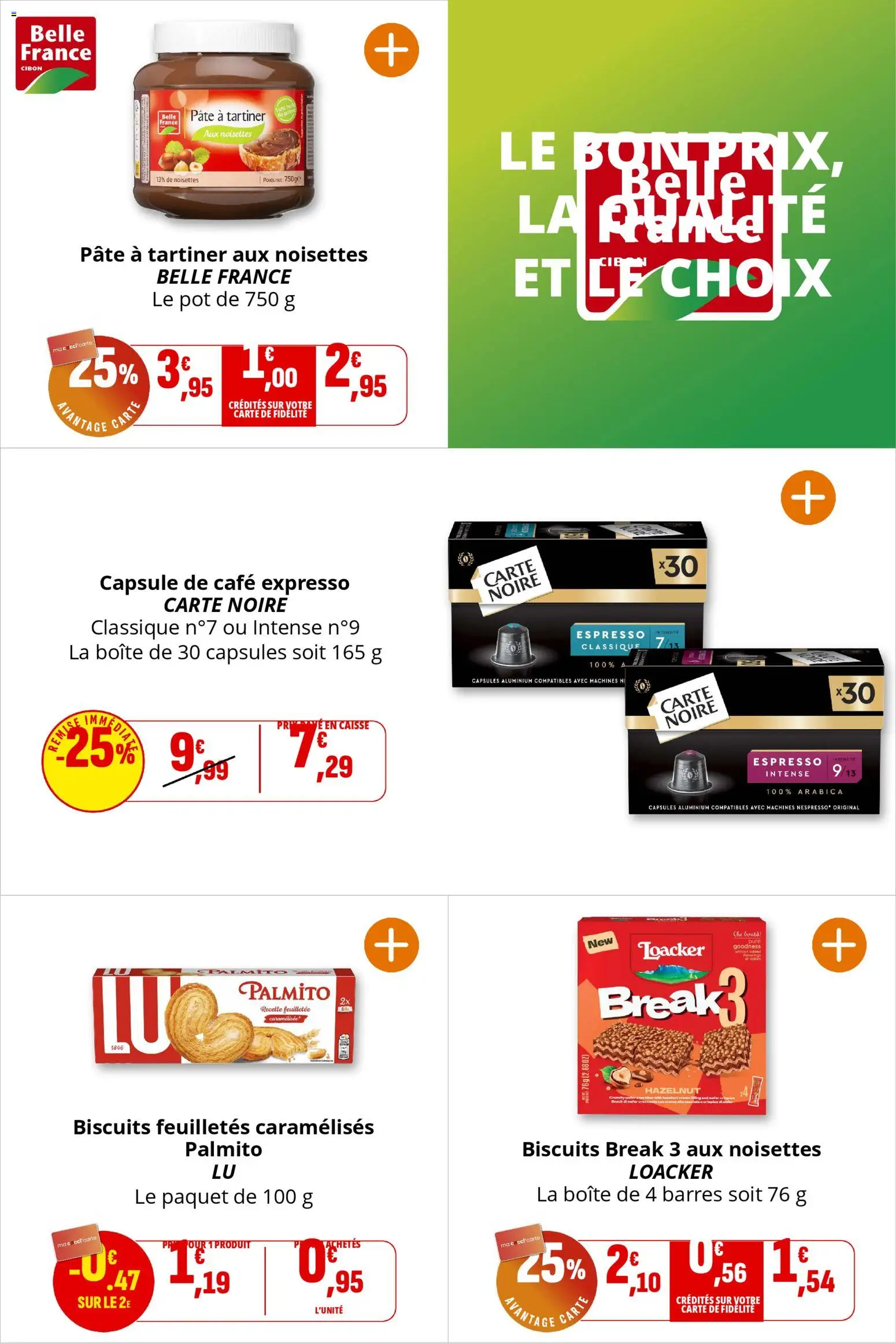 {H1} | Page: 16 | Produits: Noisettes, Pâte à tartiner, Capsule de café, Café