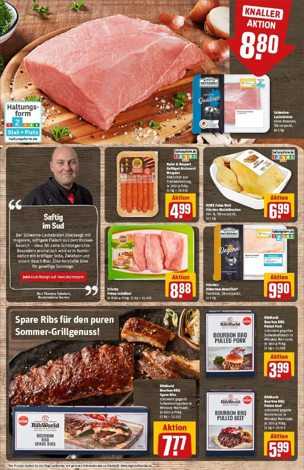 Rewe prospekt Euskirchen	 - gültig ab dem 20.07.2025 | Seite: 8 | Produkte: Hahnchen, Zwiebeln, Bourbon, Whiskey