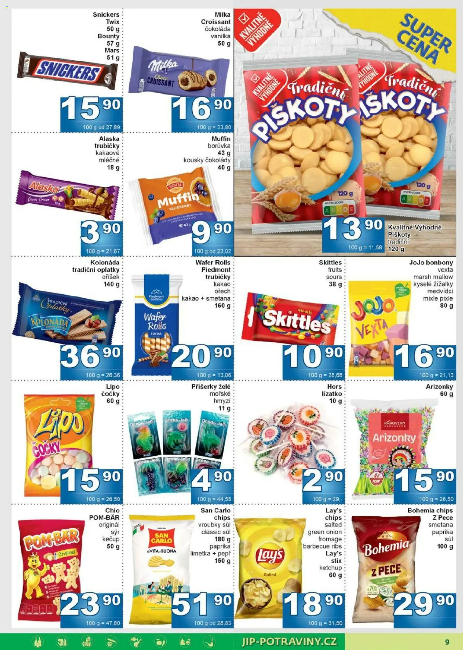Jip leták od 11.03.2026 | Strana: 9 | Produkty: Kečup, Paprika, Kakao, Bohemia chips