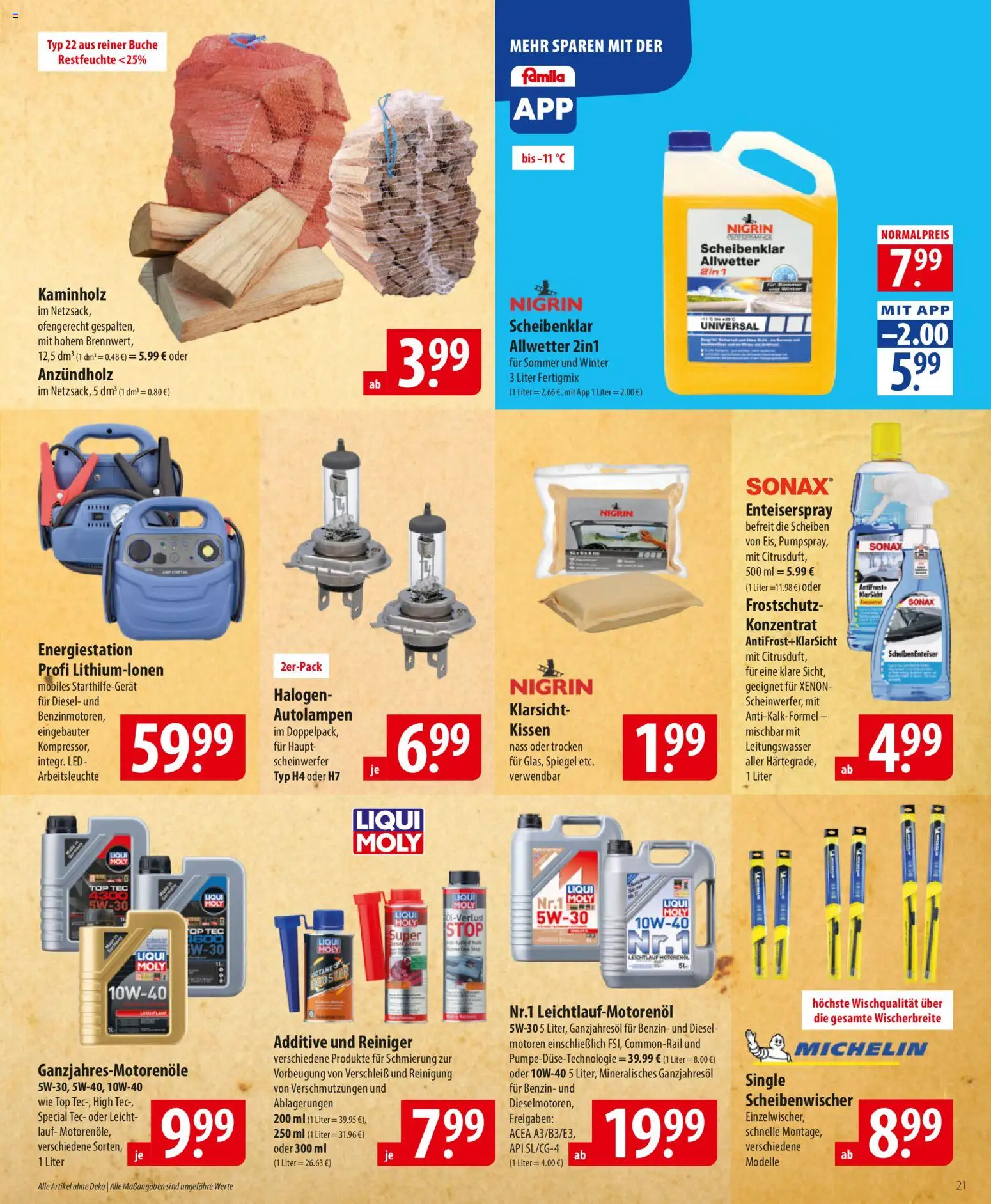 Famila Prospekt 	 – gültig ab 10.11.2025 | Seite: 21 | Produkte: Top, Kissen, Spiegel