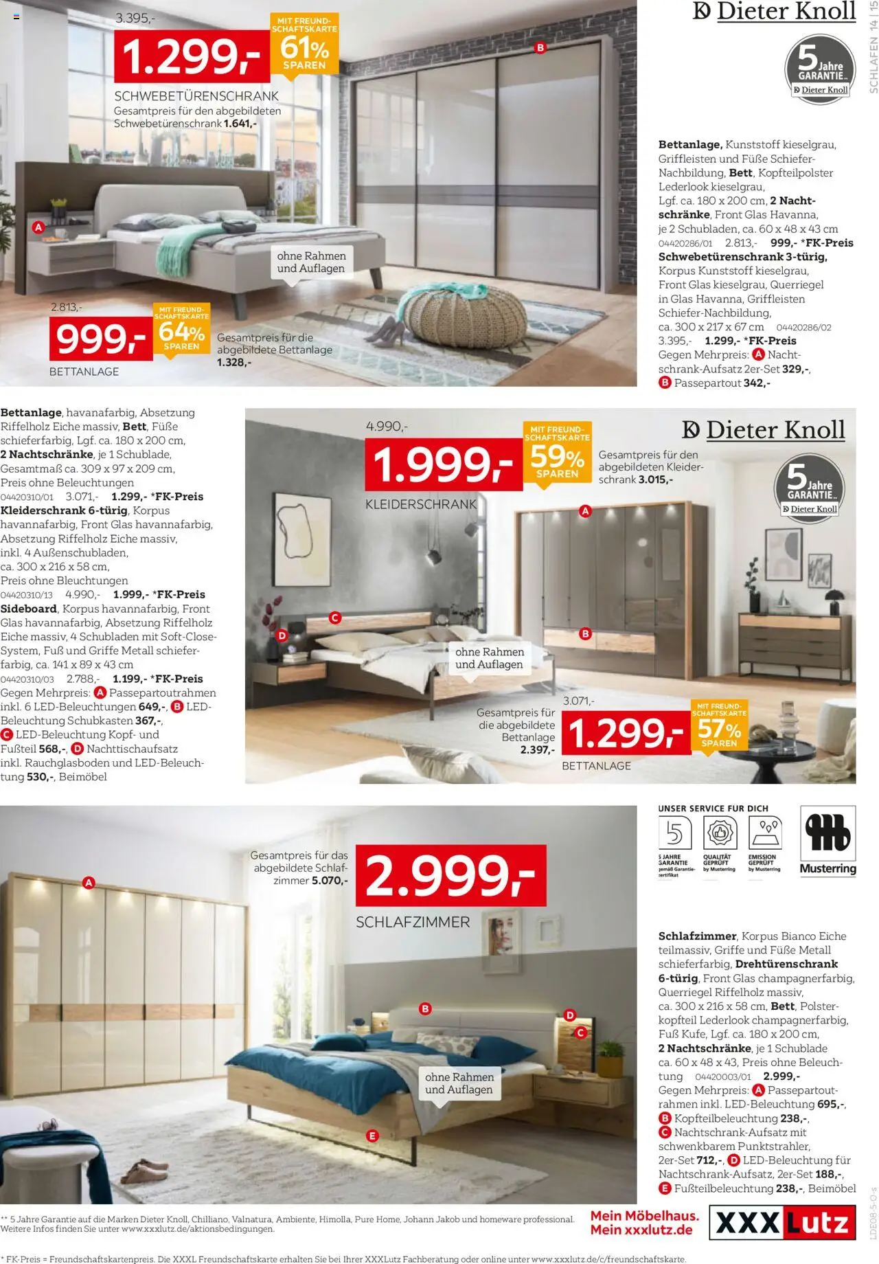 XXXL Lutz Schlafen Spezial - gültig ab dem 28.07.2025 | Seite: 15 | Produkte: Kleiderschrank, Schwebetürenschrank, Drehtürenschrank, Schrank