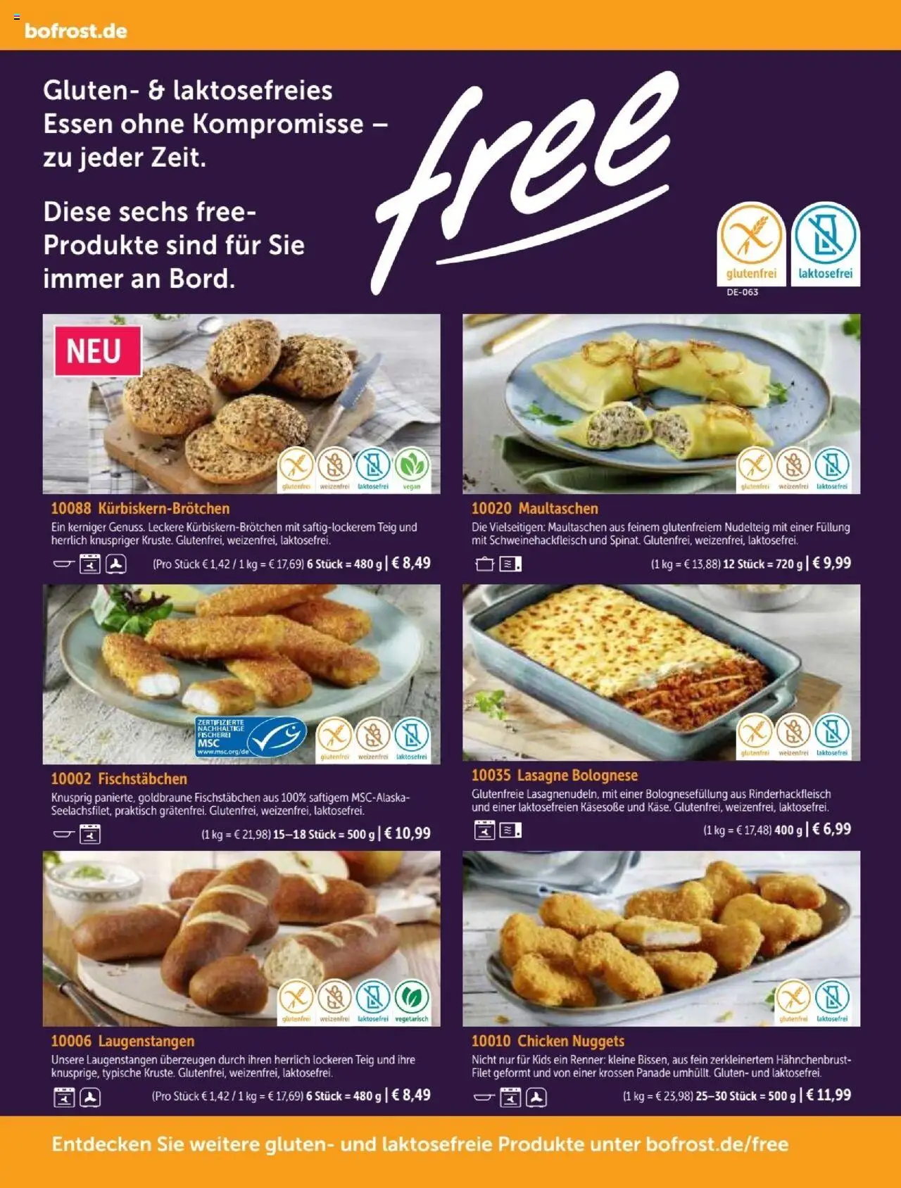 Bofrost Katalog – gültig ab 07.09.2025 | Seite: 136 | Produkte: Fischstabchen, Maultaschen, Hahnchenbrust