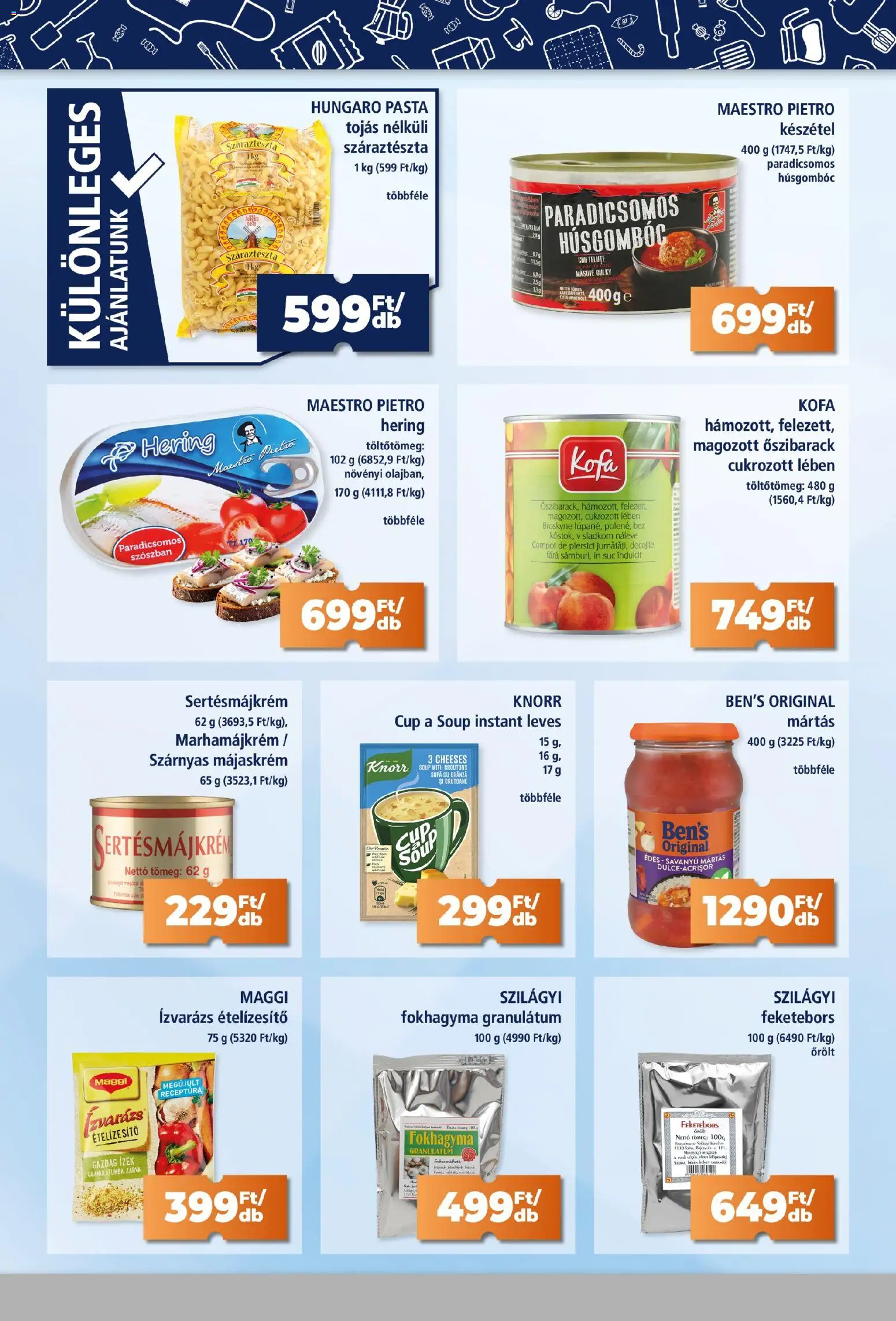 Goods Market akciós ujság - amely érvényes a következő dátumtól: 19.02.2026 | Oldal: 4 | Termékek: Fokhagyma, Őszibarack, Hering, Maggi