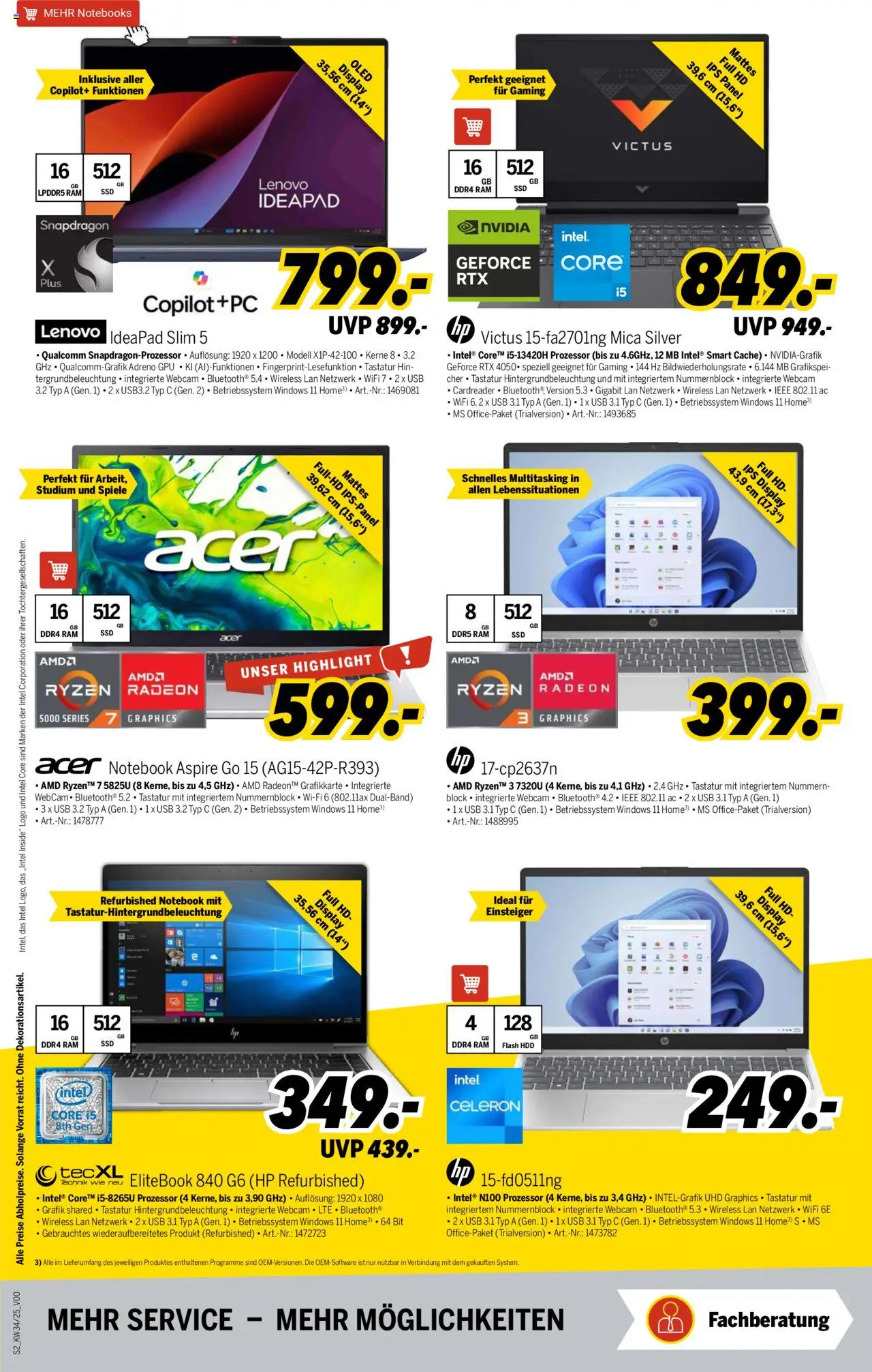Medimax Prospekt 	 - gültig ab dem 16.08.2025 | Seite: 2 | Produkte: HP, Notebook, Grafikkarte, Tastatur