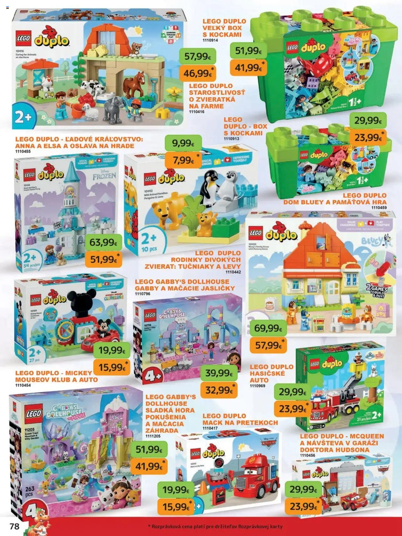 Nové Dráčik akcie – leták je platný od 03.10.2025 | Strana: 78 | Produkty: LEGO, LEGO DUPLO, Hra