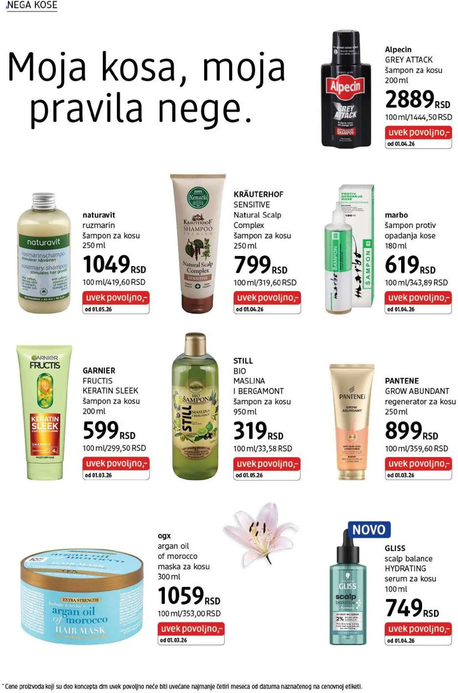 DM Drogerie katalog - važi od 01.05.2026 | Strana: 16 | Proizvode: Garnier, Pantene, Maska za kosu, Maska