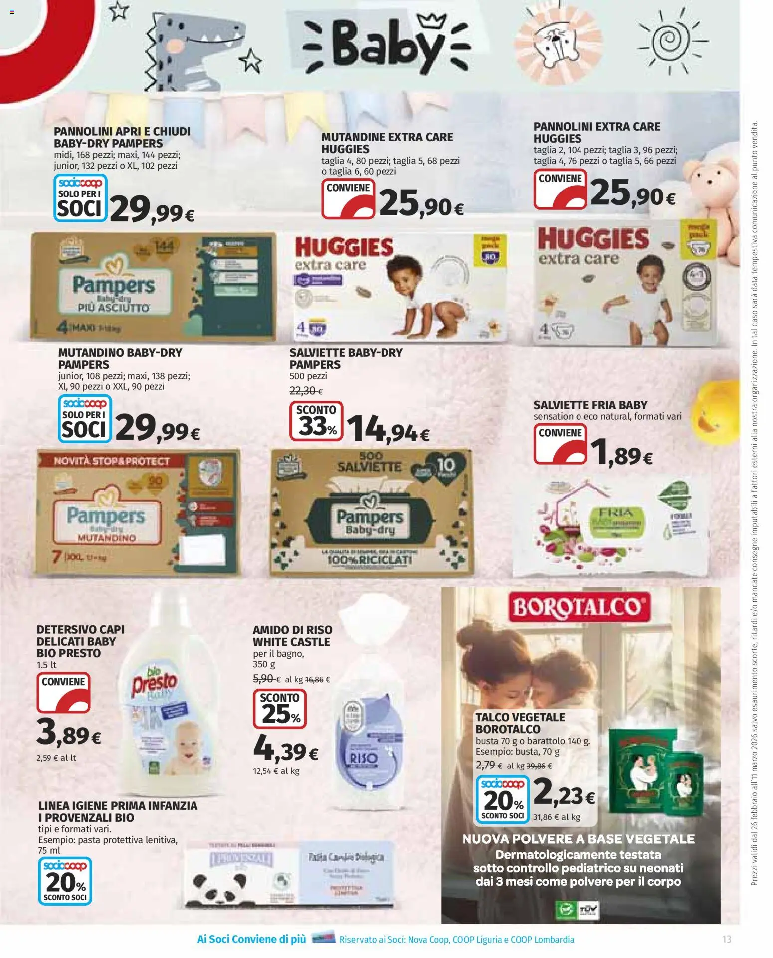 Volantino Ipercoop del 26.02.2026 | Pagina: 13 | Prodotti: Riso, Pasta, Data, Pampers