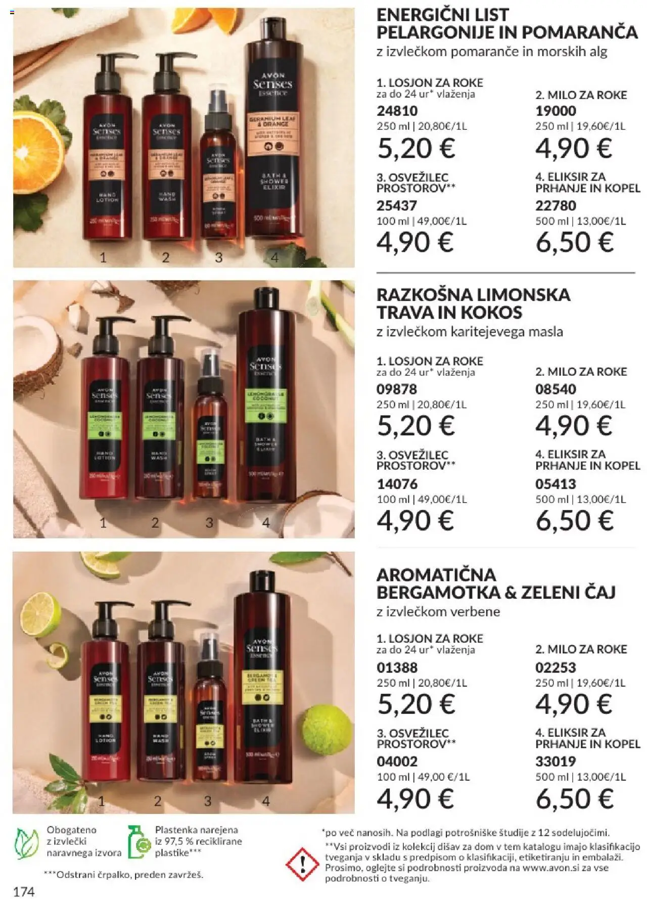 Avon katalog │ velja od 01.07.2025 | Stran: 174 | Izdelki: Kopel, Milo, Pomarance, Caj